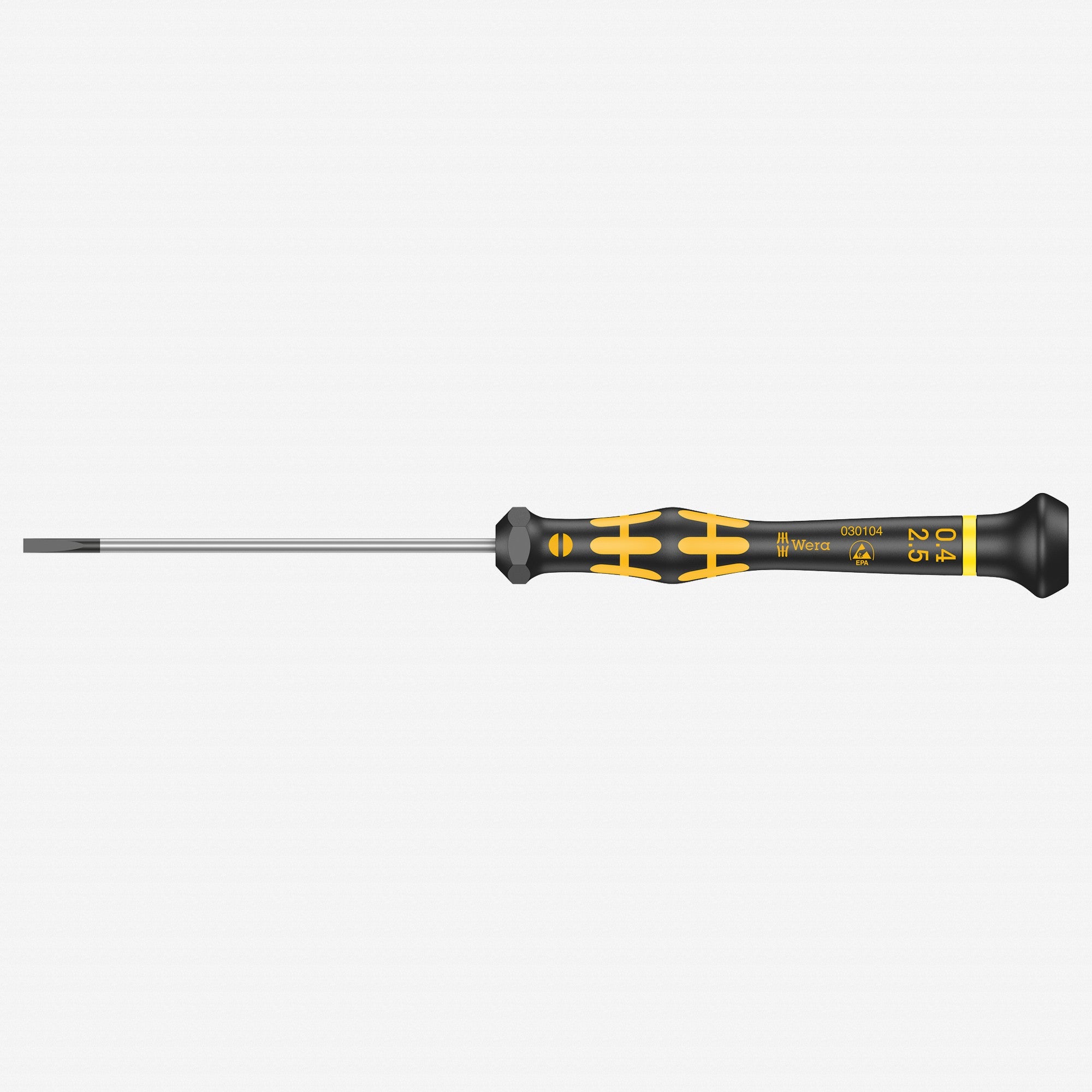 Wera 030104 2.5 x 80mm ESD Safe Slotted Precision Screwdriver - WR030104 - KC Tool