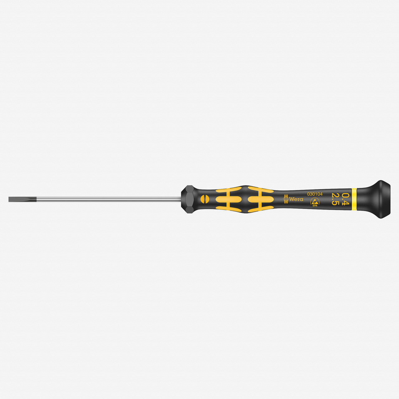 Wera 030104 2.5 x 80mm ESD Safe Slotted Precision Screwdriver - WR030104 - KC Tool