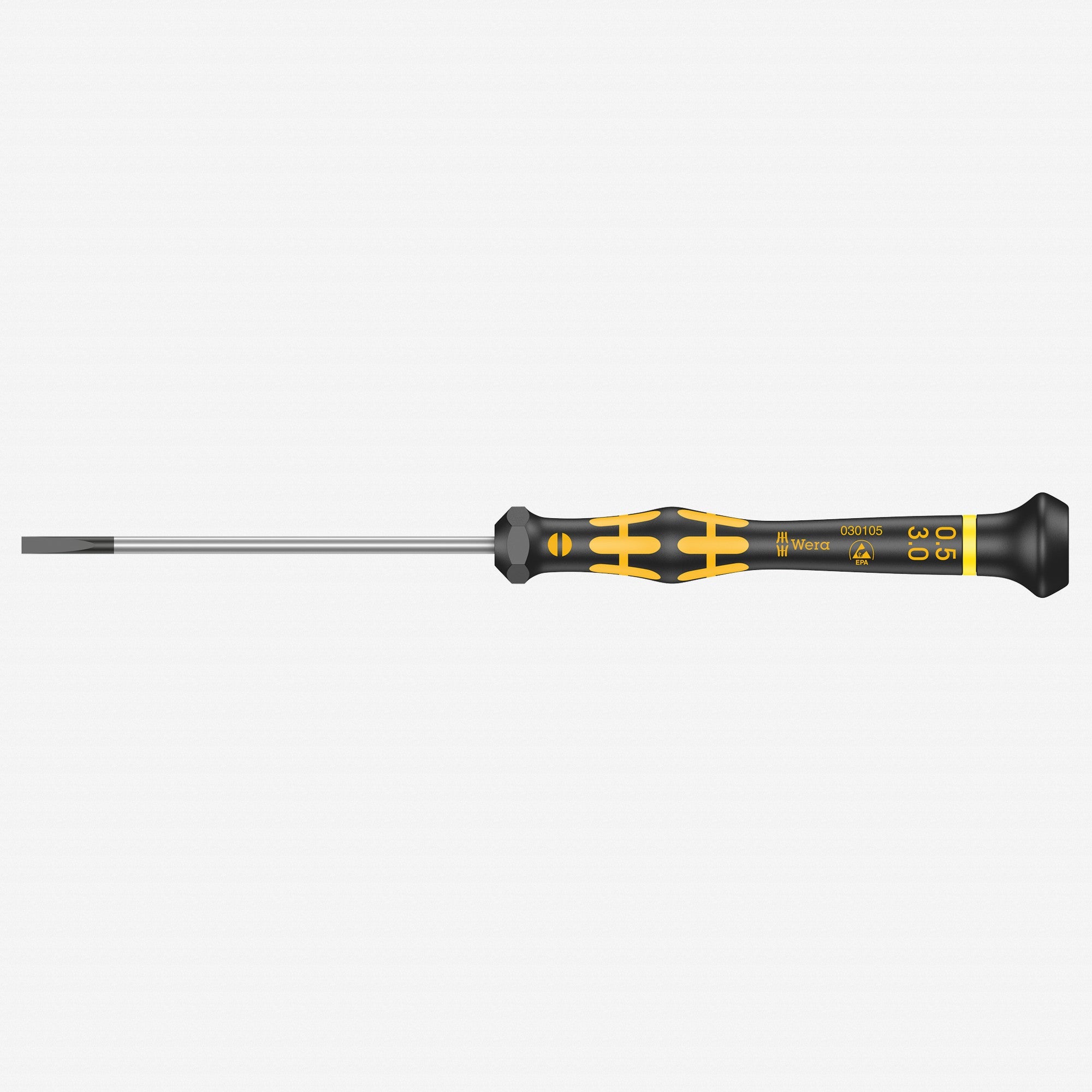 Wera 030105 3 x 80mm ESD Safe Slotted Precision Screwdriver - WR030105 - KC Tool