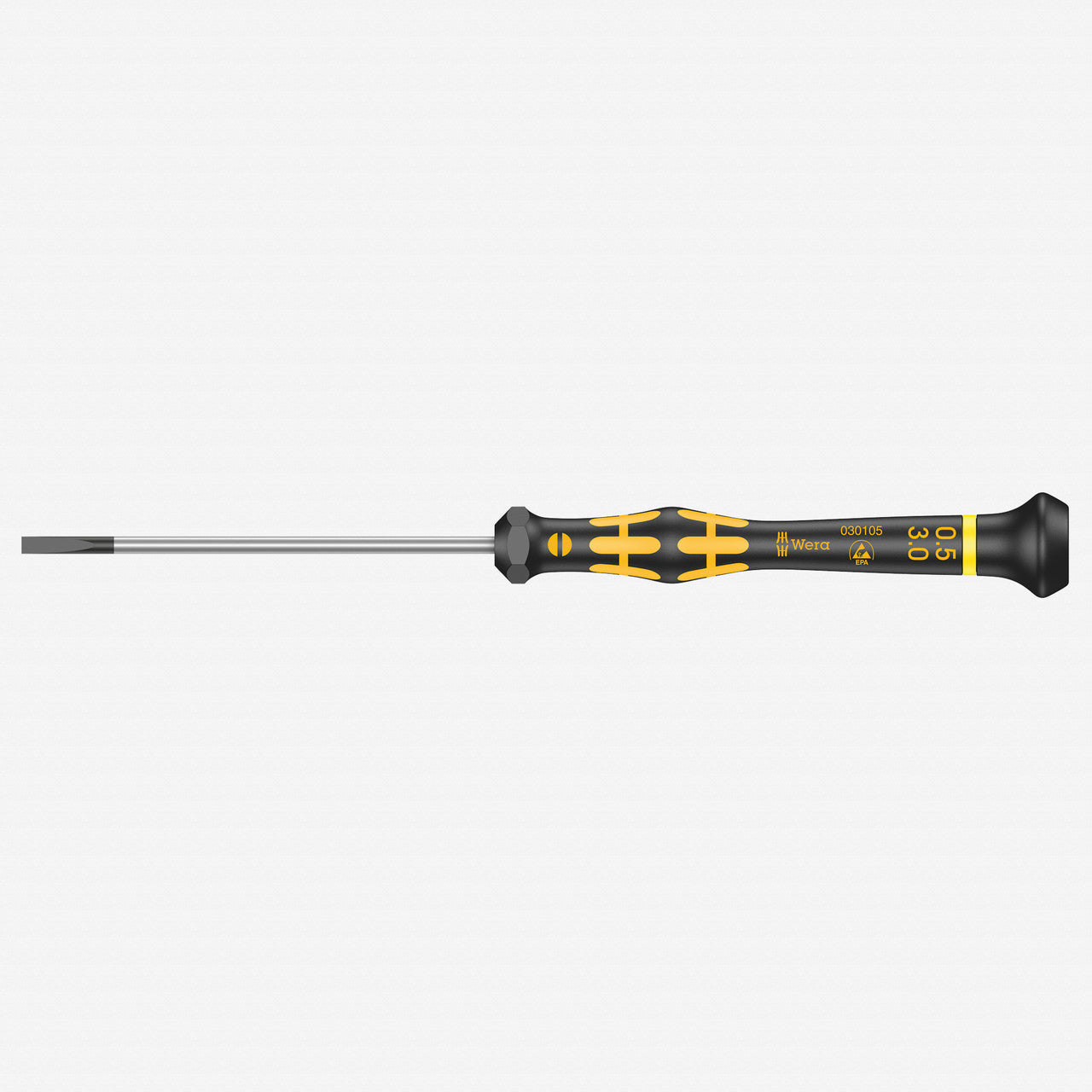 Wera 030105 3 x 80mm ESD Safe Slotted Precision Screwdriver - WR030105 - KC Tool