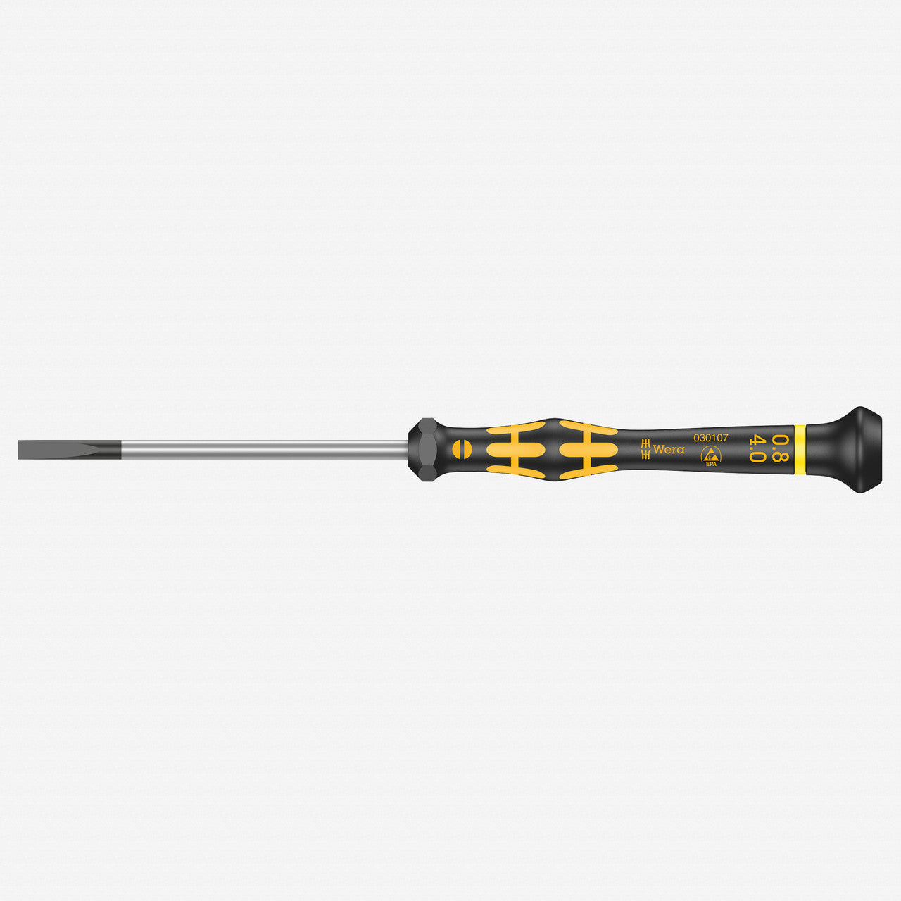 Wera 030107 4 x 80mm ESD Safe Slotted Precision Screwdriver - WR030107 - KC Tool