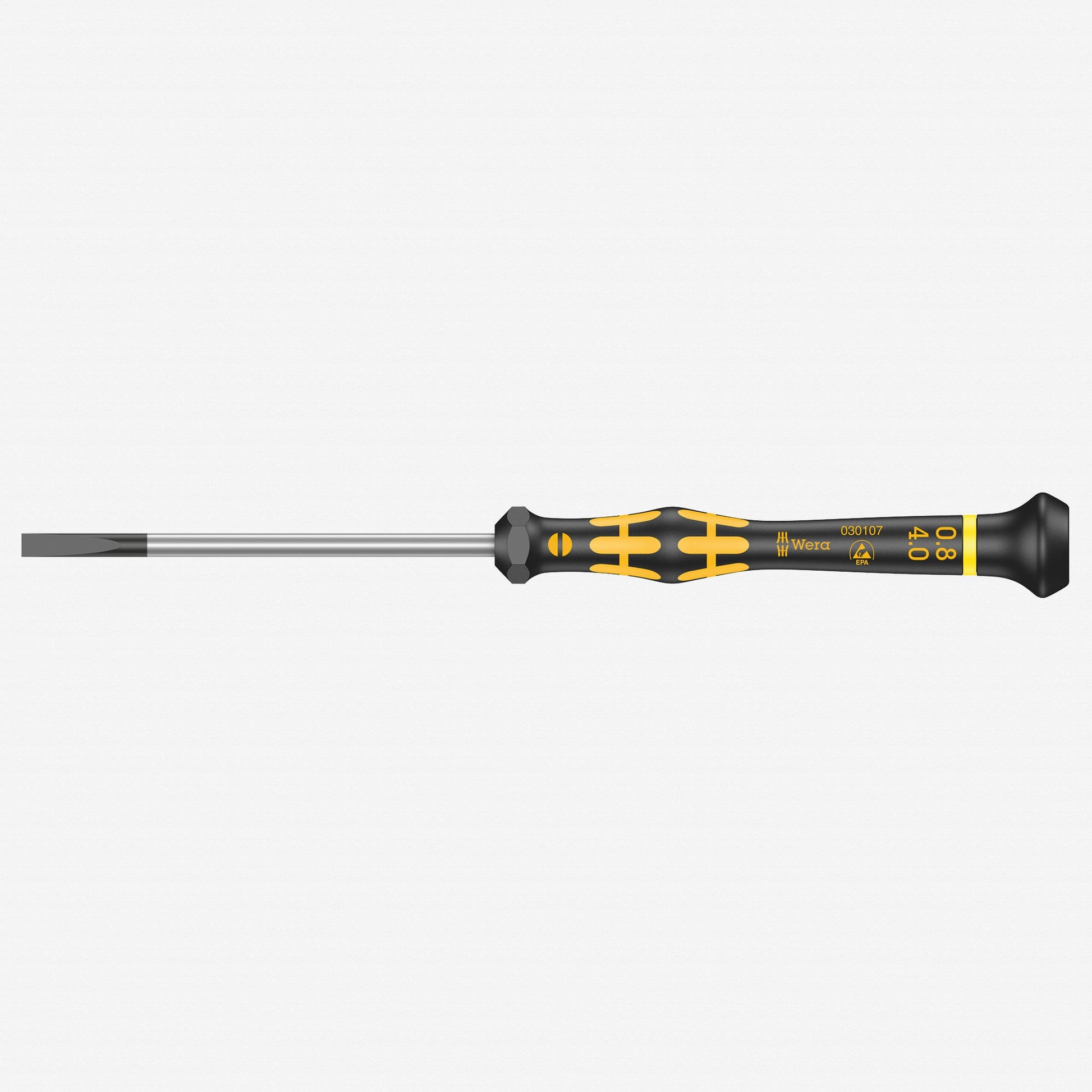Wera 030107 4 x 80mm ESD Safe Slotted Precision Screwdriver - WR030107 - KC Tool