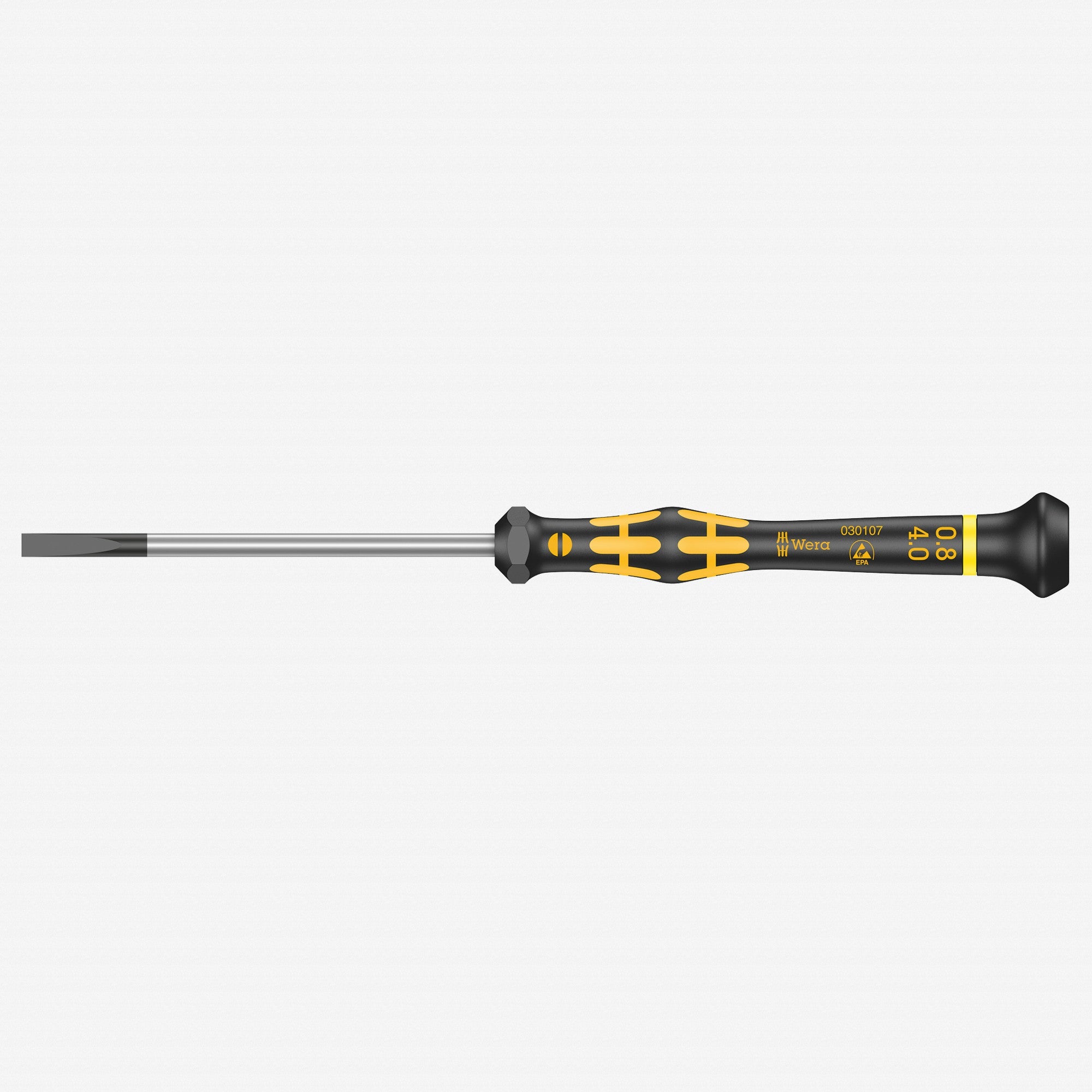 Wera 030107 4 x 80mm ESD Safe Slotted Precision Screwdriver - WR030107 - KC Tool