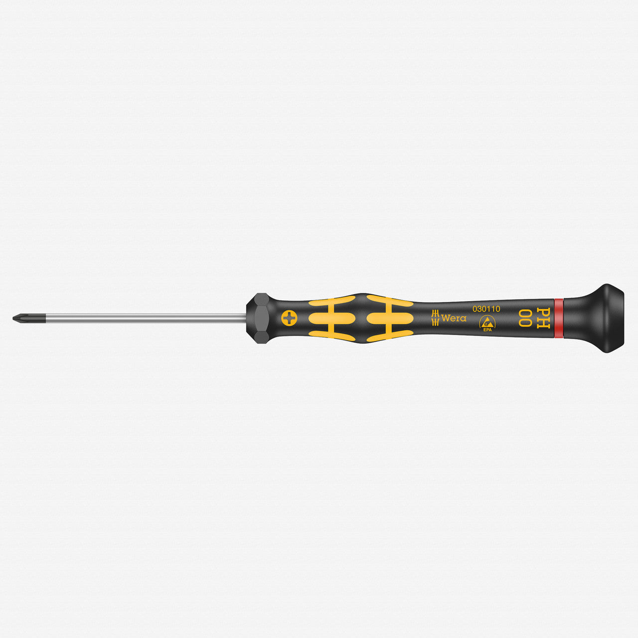 Wera 030110 PH 00 x 60mm ESD Safe Phillips Precision Screwdriver - WR030110 - KC Tool