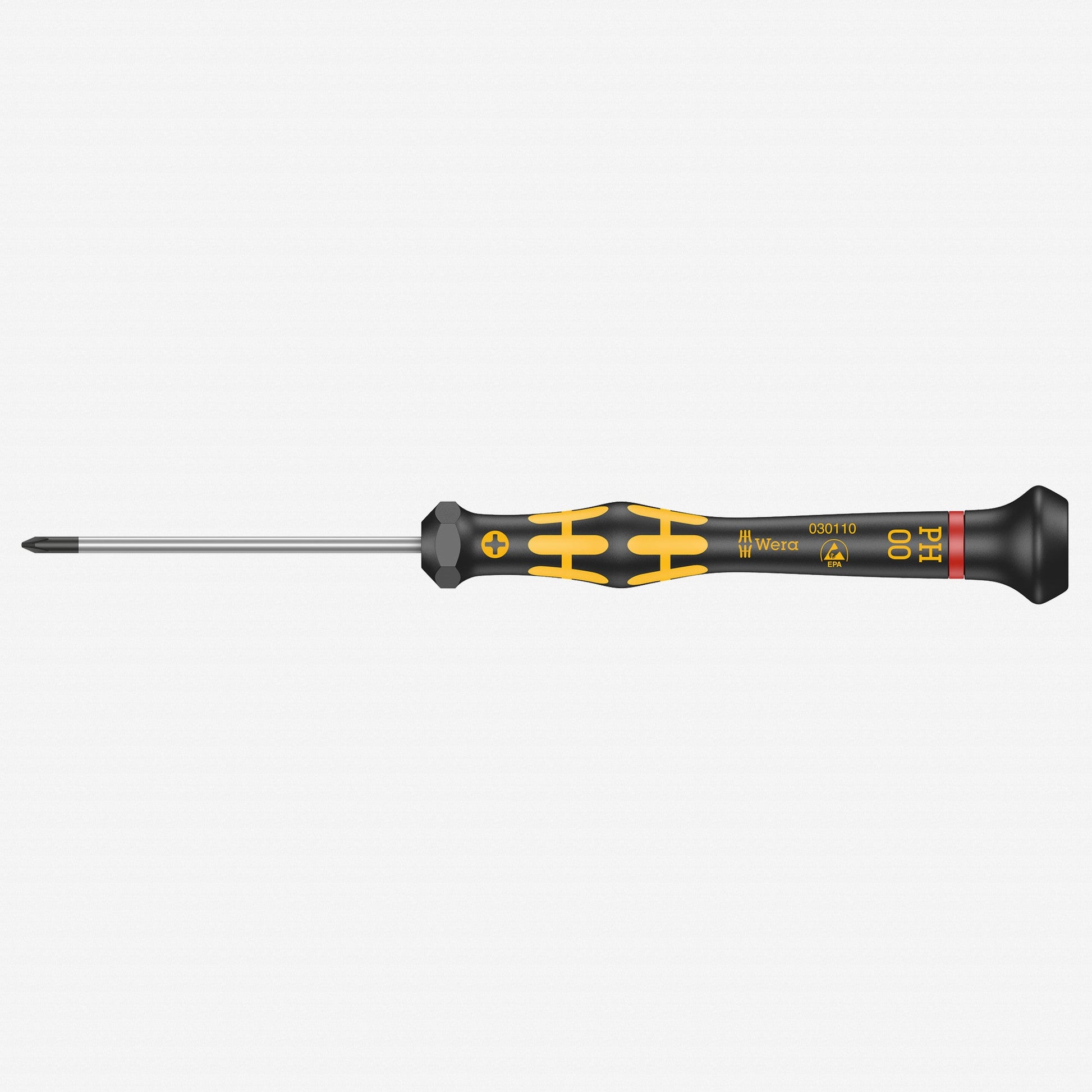 Wera 030110 PH 00 x 60mm ESD Safe Phillips Precision Screwdriver - WR030110 - KC Tool