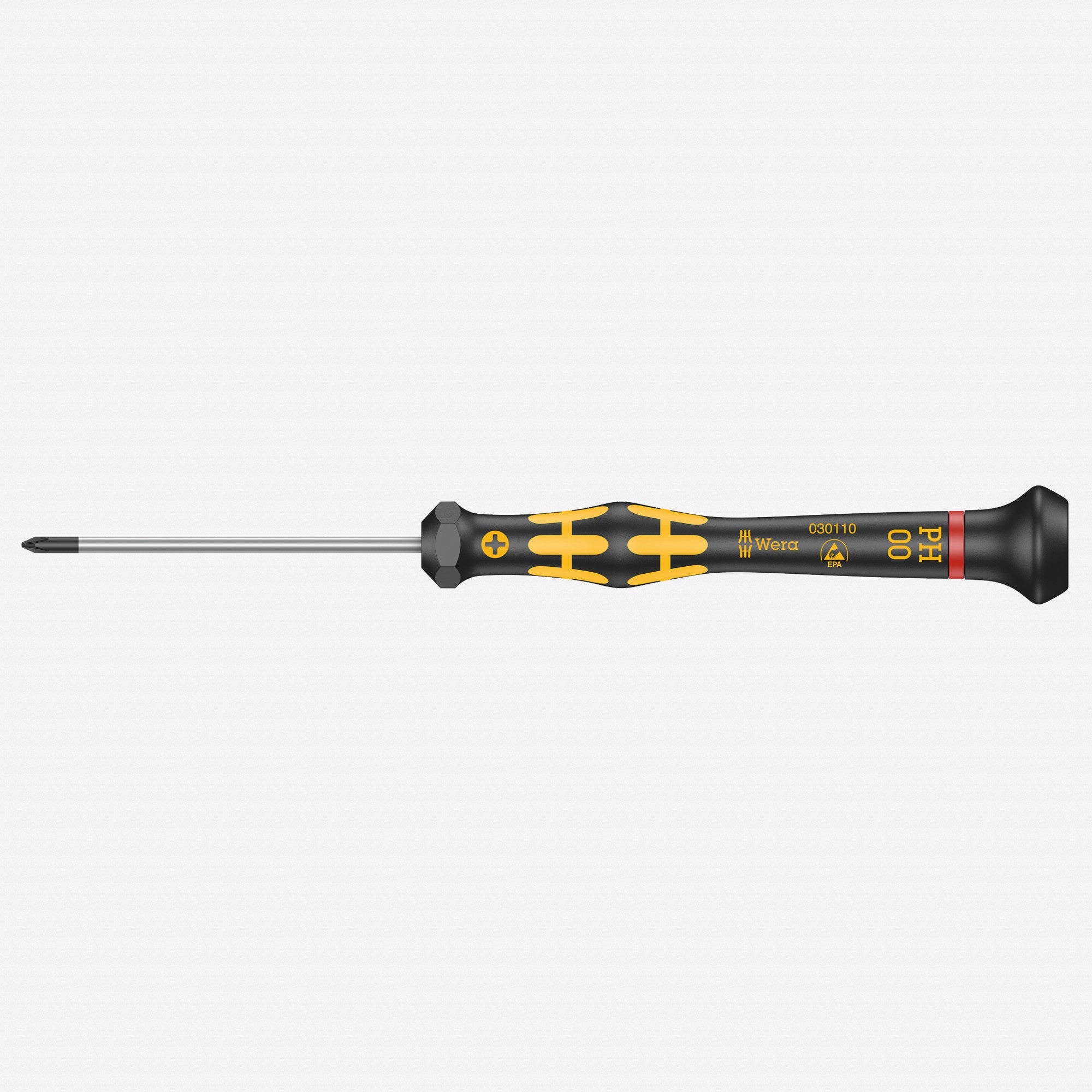 Wera 030110 PH 00 x 60mm ESD Safe Phillips Precision Screwdriver - WR030110 - KC Tool
