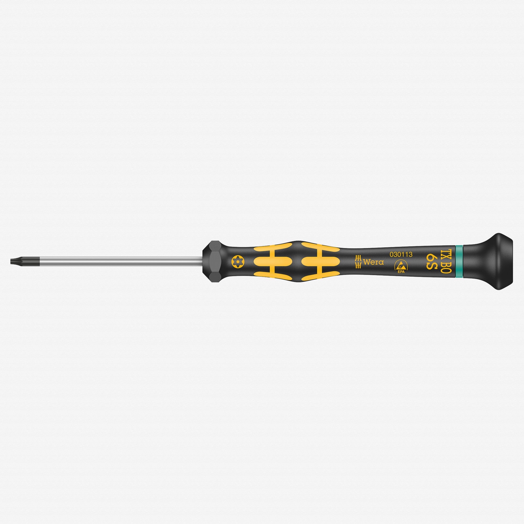 Wera 030113 ESD Kraftform Micro Security TORX® Precision Screwdriver, T6s - WR030113 - KC Tool