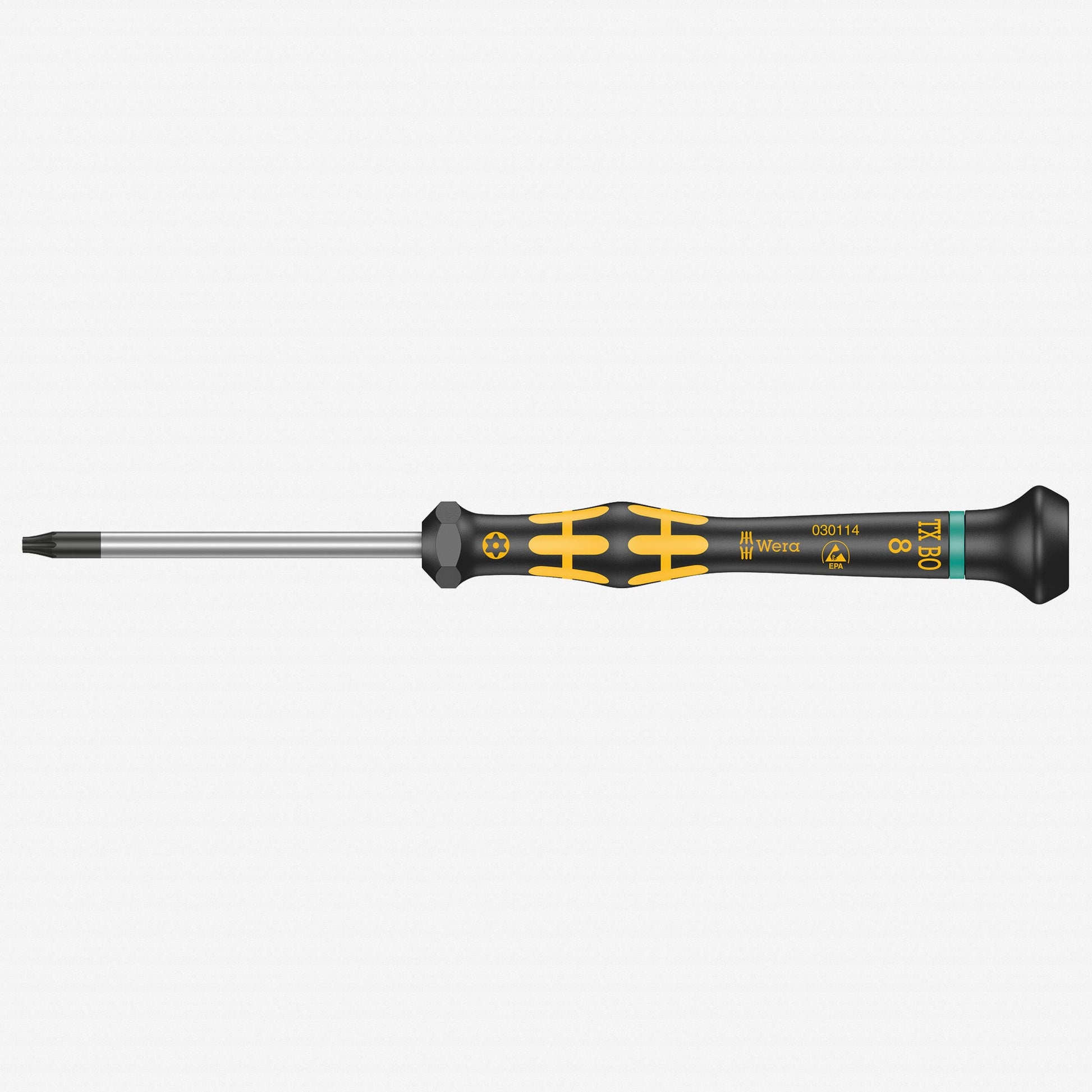 Wera 030114 ESD Kraftform Micro Security TORX® Precision Screwdriver, T8s - WR030114 - KC Tool