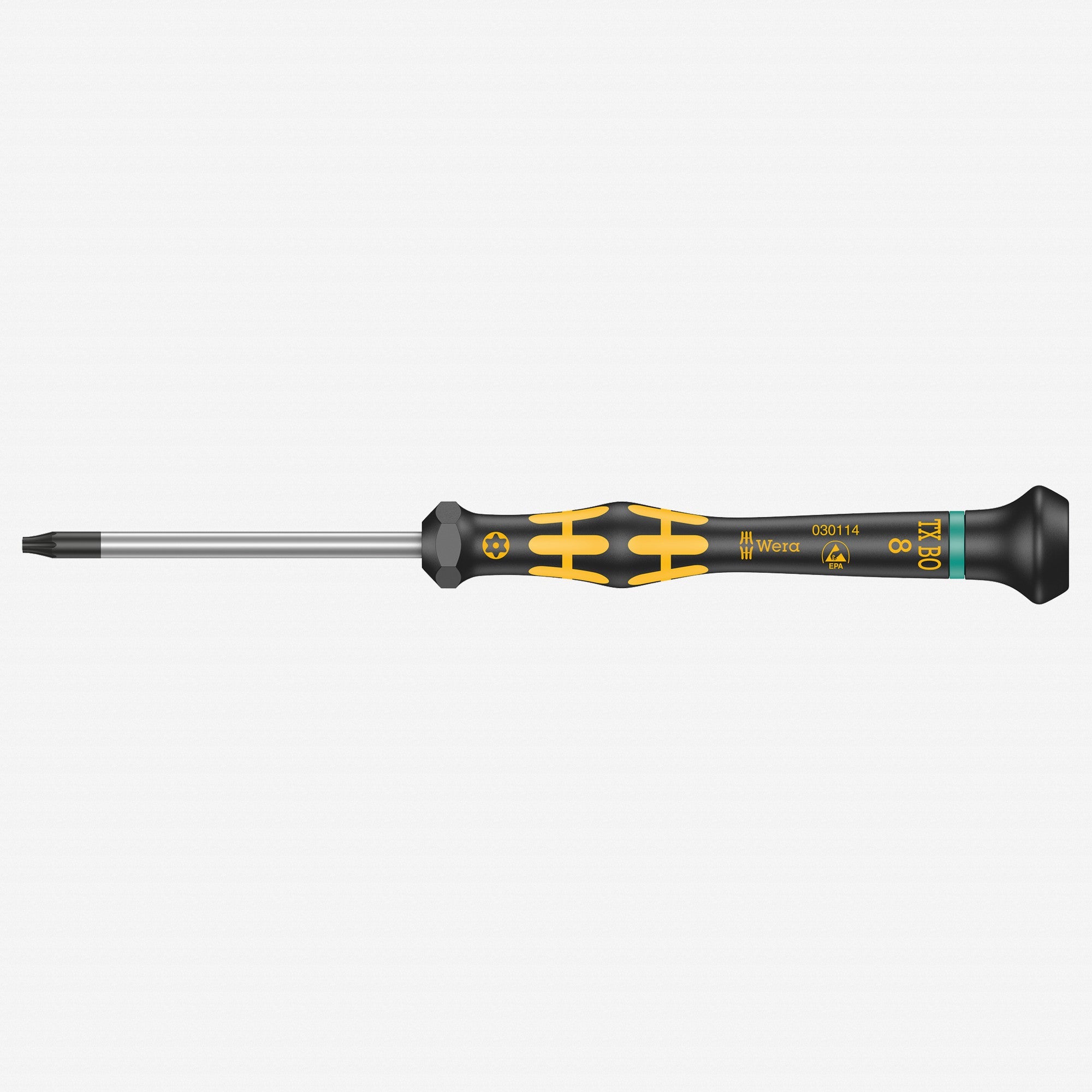 Wera 030114 ESD Kraftform Micro Security TORX® Precision Screwdriver, T8s - WR030114 - KC Tool
