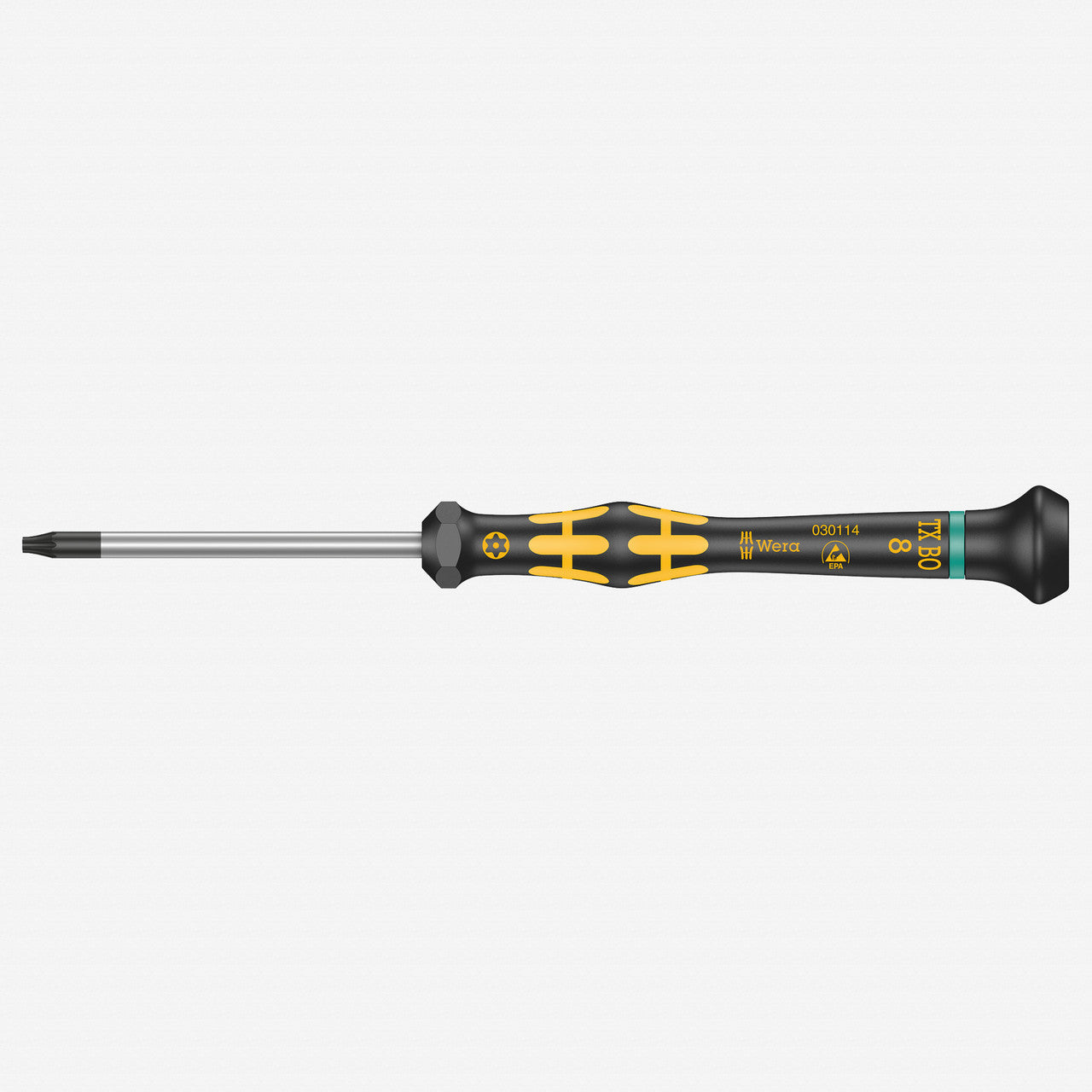 Wera 030114 ESD Kraftform Micro Security Torx Precision Screwdriver, T8s - WR030114 - KC Tool