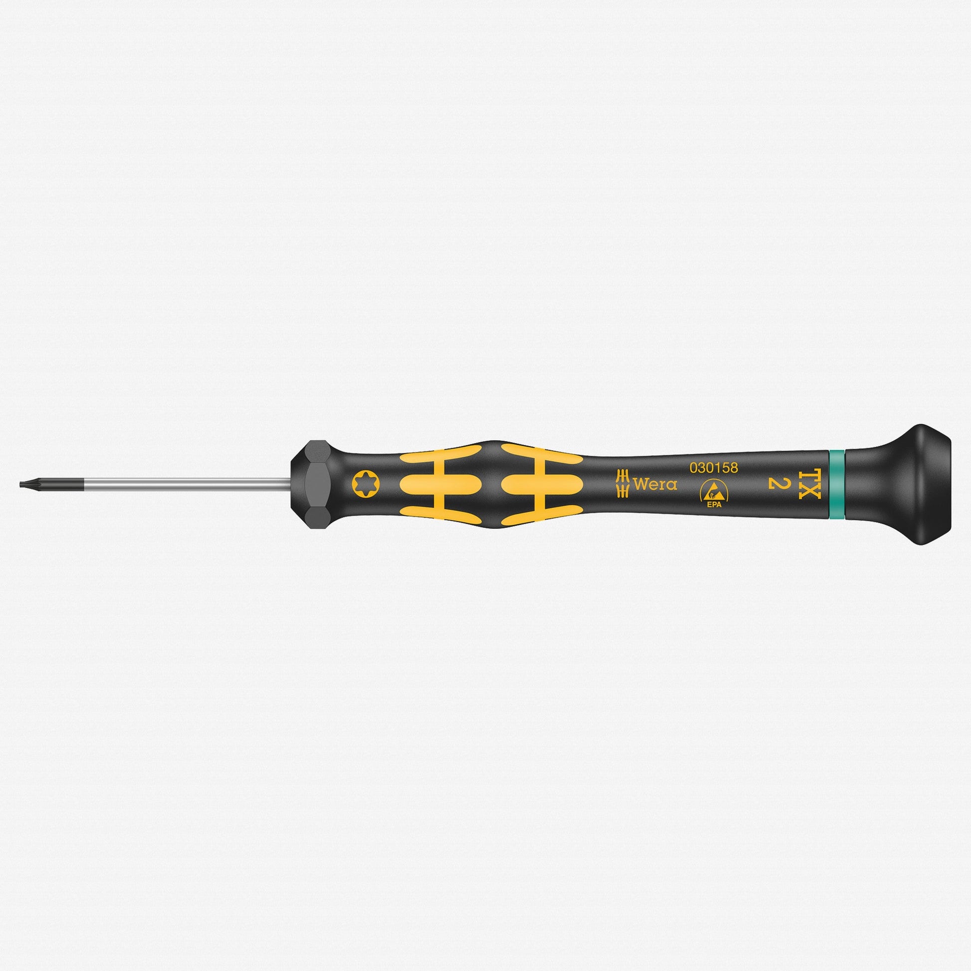 Wera 030158 ESD 1567 TORX® Kraftform Micro Screwdriver for TORX® Screws, TX 2 x 40 mm - WR030158 - KC Tool