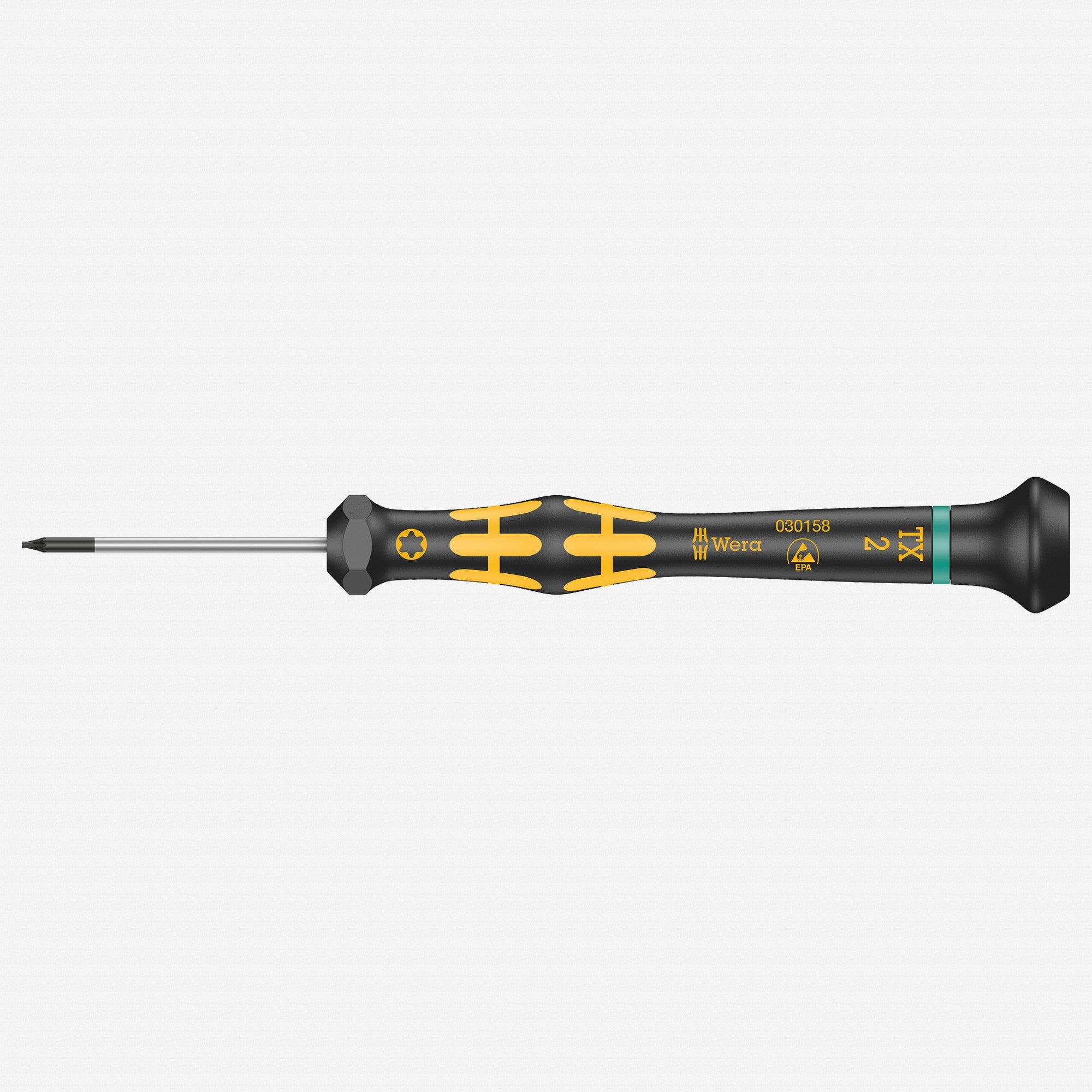 Wera 030158 ESD 1567 TORX® Kraftform Micro Screwdriver for TORX® Screws, TX 2 x 40 mm - WR030158 - KC Tool