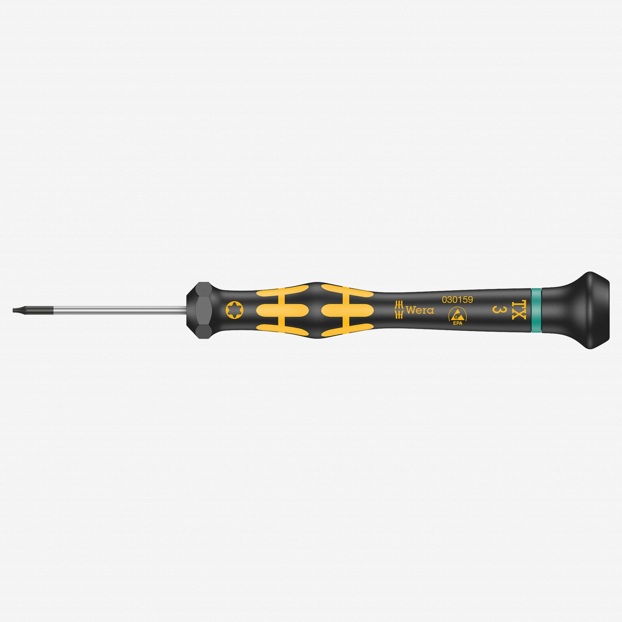 Wera 030159 ESD 1567 TORX® Kraftform Micro Screwdriver for TORX® Screws, TX 3 x 40 mm - WR030159 - KC Tool