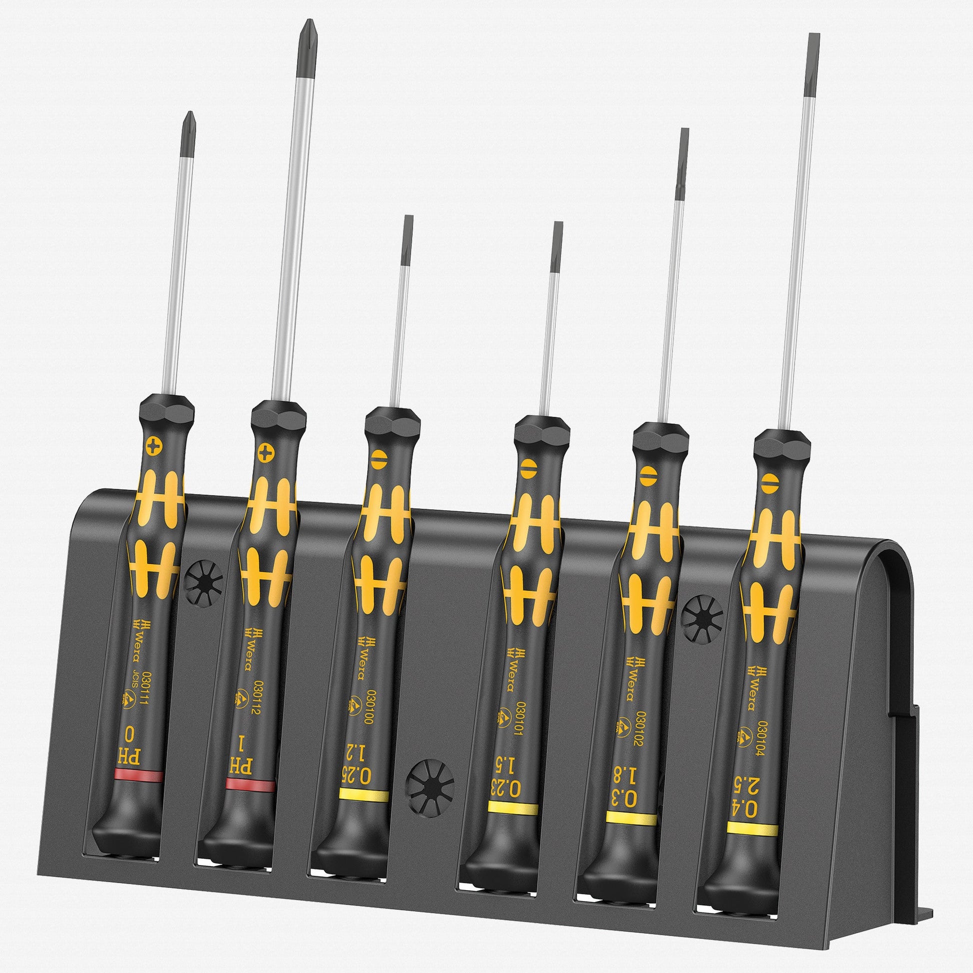 Wera 030170 ESD Safe Slotted/Phillips Precision Screwdriver Set + Rack - WR030170 - KC Tool