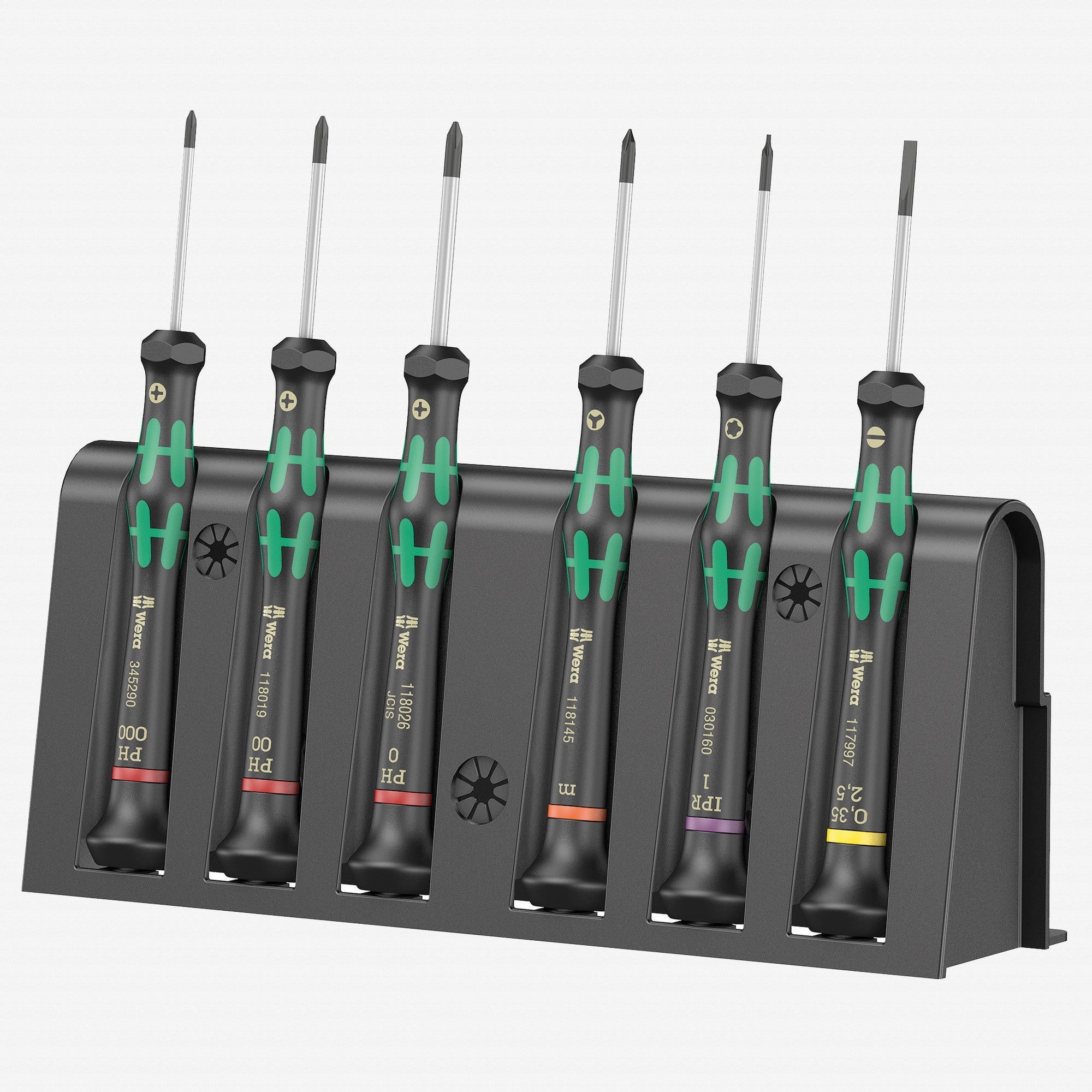 Wera 030181 Slotted/Phillips/M/TORX® Micro Screwdriver Set + Rack - WR030181 - KC Tool