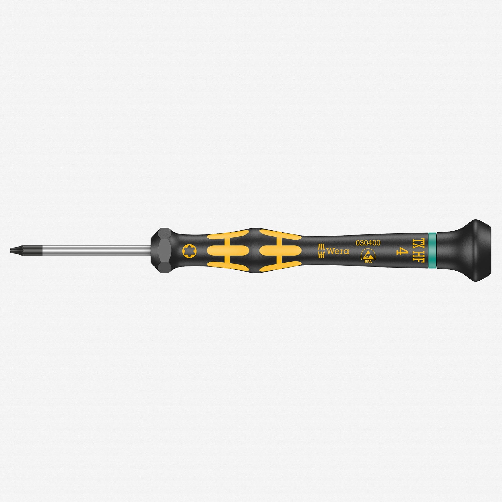 Wera 030400 T4 x 40mm ESD Safe Kraftform Micro TORX® HF Precision Screwdriver - WR030400 - KC Tool