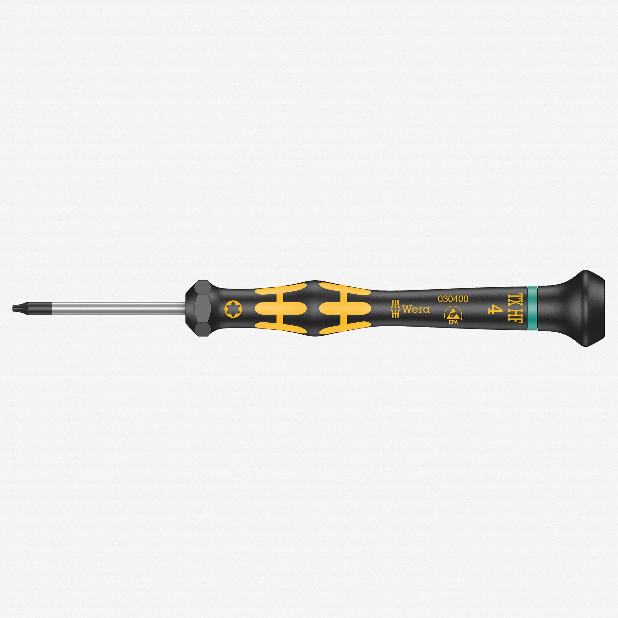 Wera 030400 T4 x 40mm ESD Safe Kraftform Micro TORX® HF Precision Screwdriver - WR030400 - KC Tool