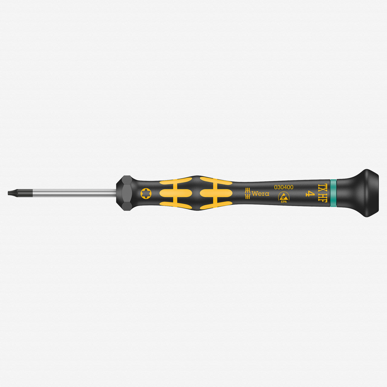 Wera 030400 T4 x 40mm ESD Safe Kraftform Micro Torx HF Precision Screwdriver - WR030400 - KC Tool