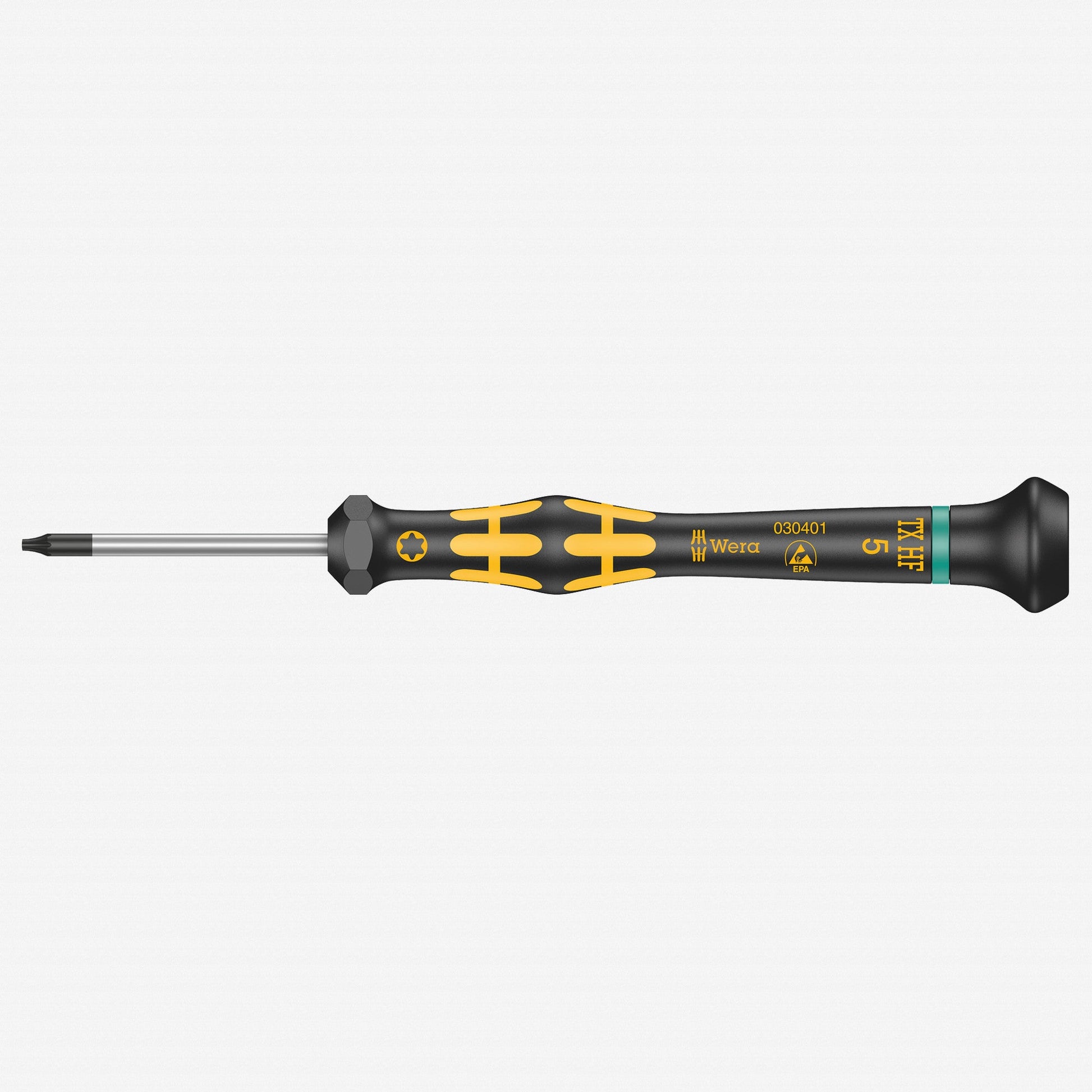 Wera 030401 T5 x 40mm ESD Safe Kraftform Micro TORX® HF Precision Screwdriver - WR030401 - KC Tool