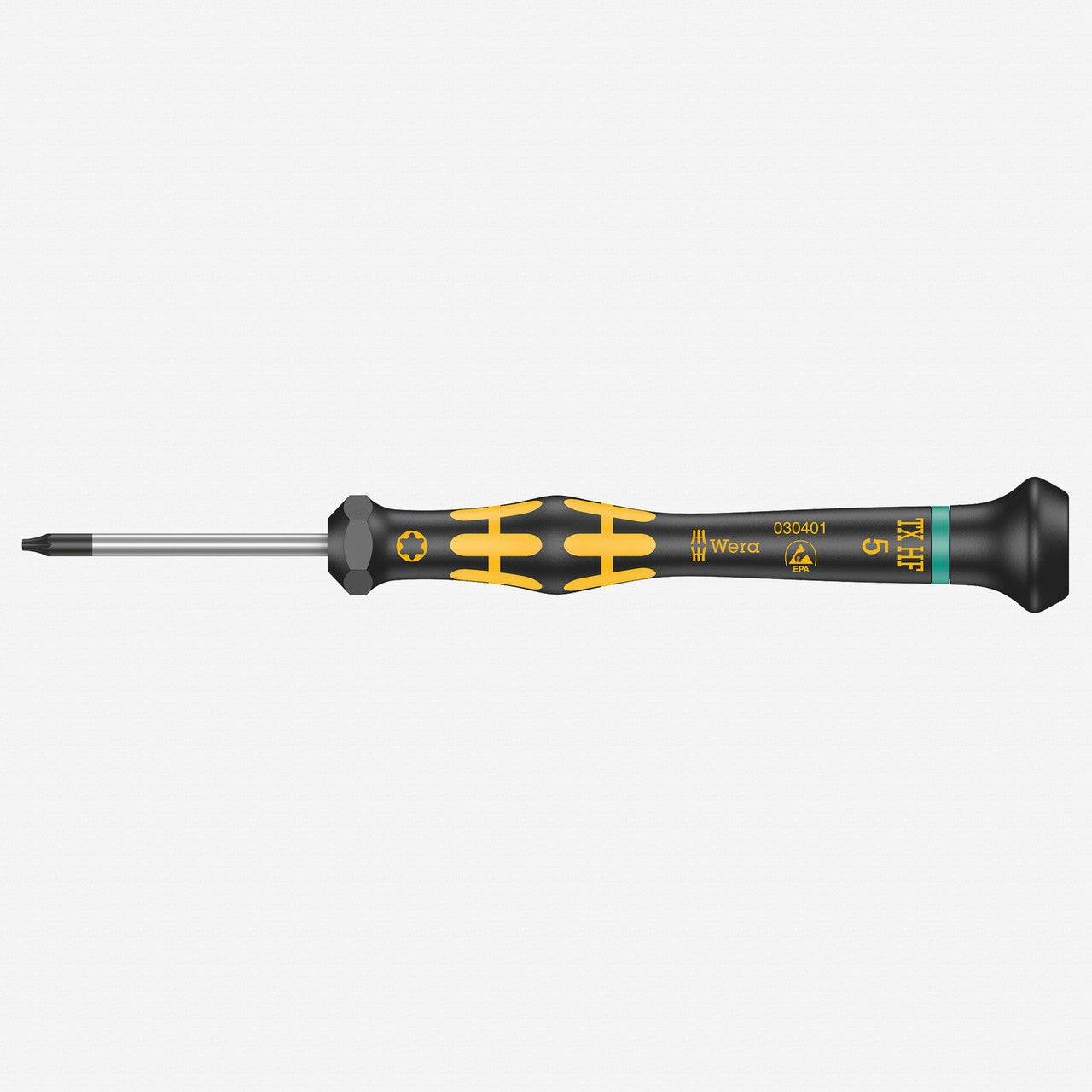 Wera 030401 T5 x 40mm ESD Safe Kraftform Micro Torx HF Precision Screwdriver - WR030401 - KC Tool