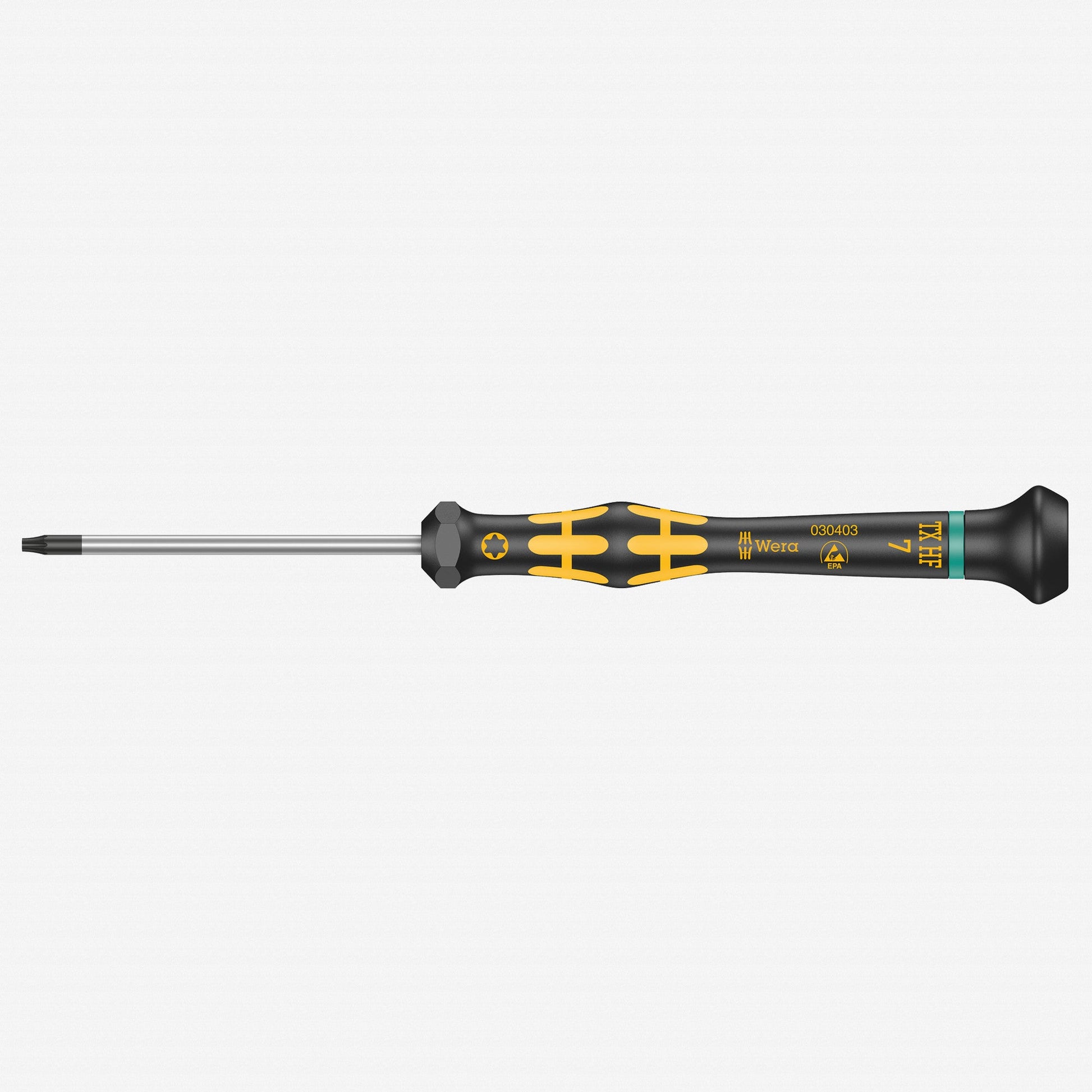 Wera 030403 T7 x 40mm ESD Safe Kraftform Micro TORX® HF Precision Screwdriver - WR030403 - KC Tool