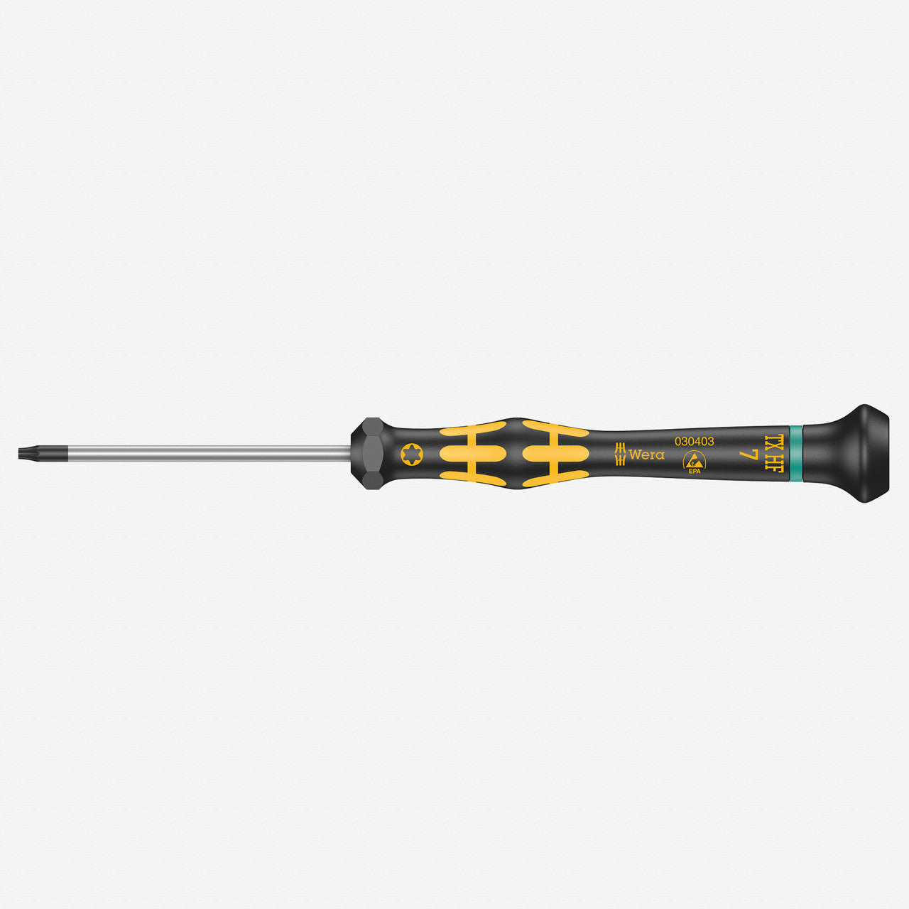 Wera 030403 T7 x 40mm ESD Safe Kraftform Micro Torx HF Precision Screwdriver - WR030403 - KC Tool