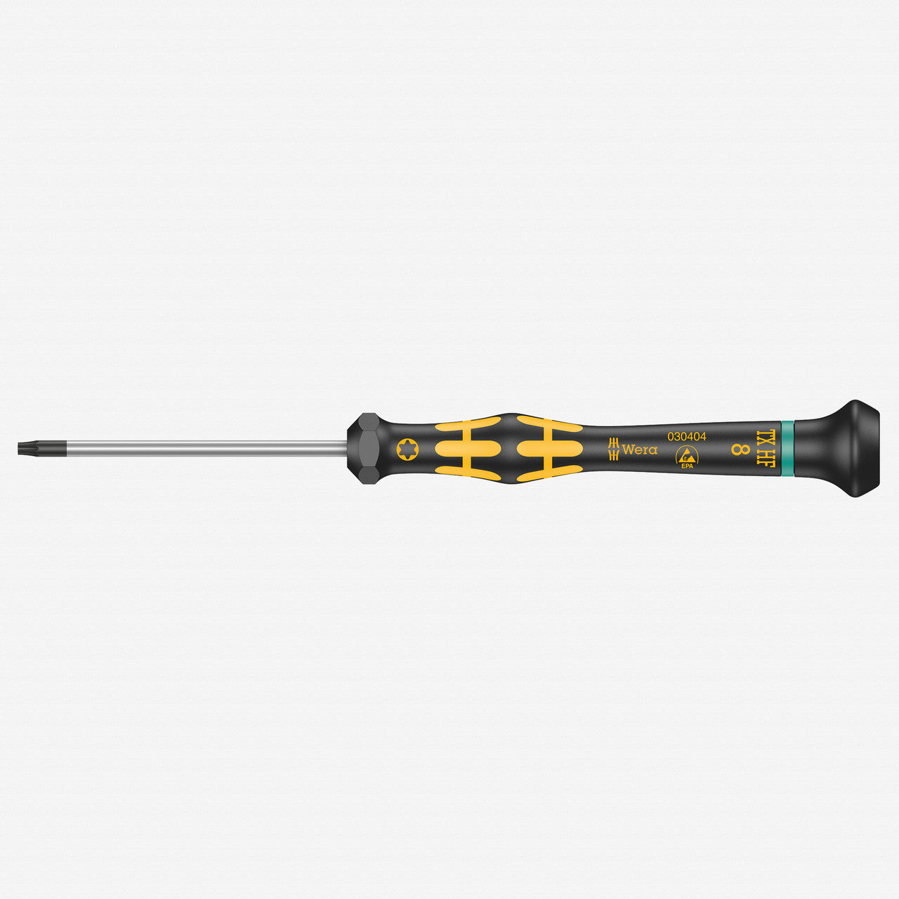 Wera 030404 T8 x 40mm ESD Safe Kraftform Micro Torx HF Precision Screwdriver - WR030404 - KC Tool