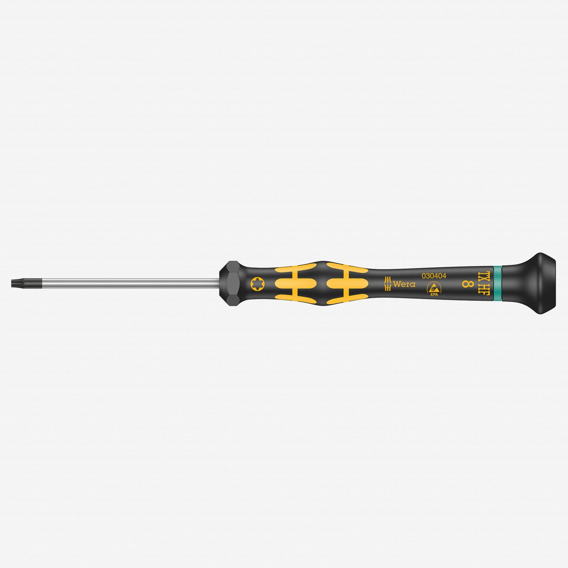 Wera 030404 T8 x 40mm ESD Safe Kraftform Micro TORX® HF Precision Screwdriver - WR030404 - KC Tool