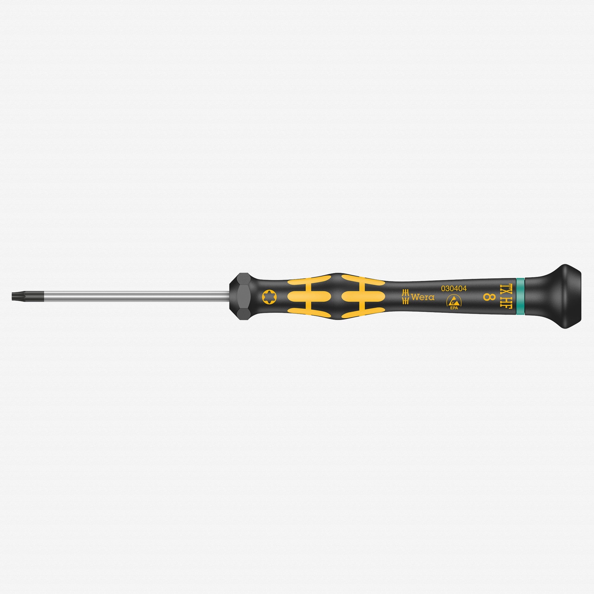 Wera 030404 T8 x 40mm ESD Safe Kraftform Micro TORX® HF Precision Screwdriver - WR030404 - KC Tool