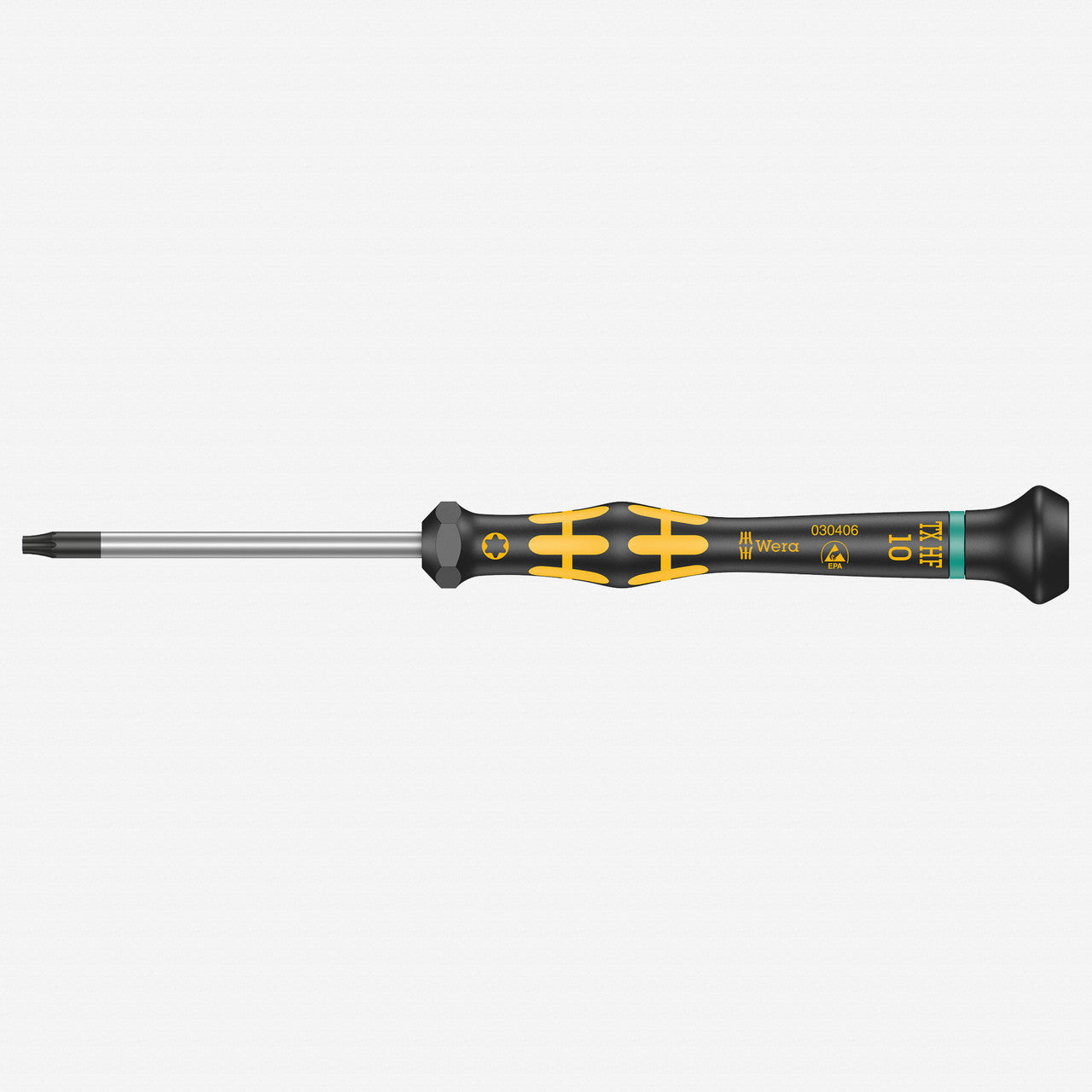 Wera 030406 T10 x 60mm ESD Safe Torx HF Precision Screwdriver - WR030406 - KC Tool