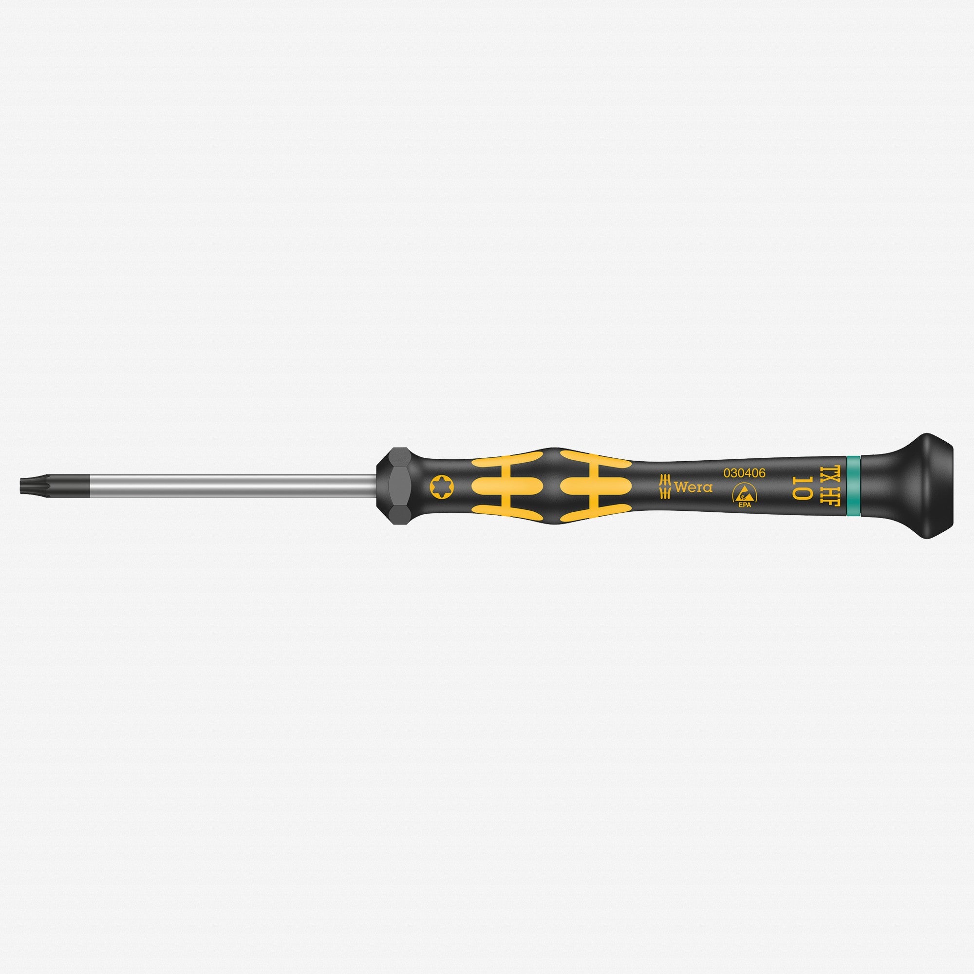 Wera 030406 T10 x 60mm ESD Safe TORX® HF Precision Screwdriver - WR030406 - KC Tool