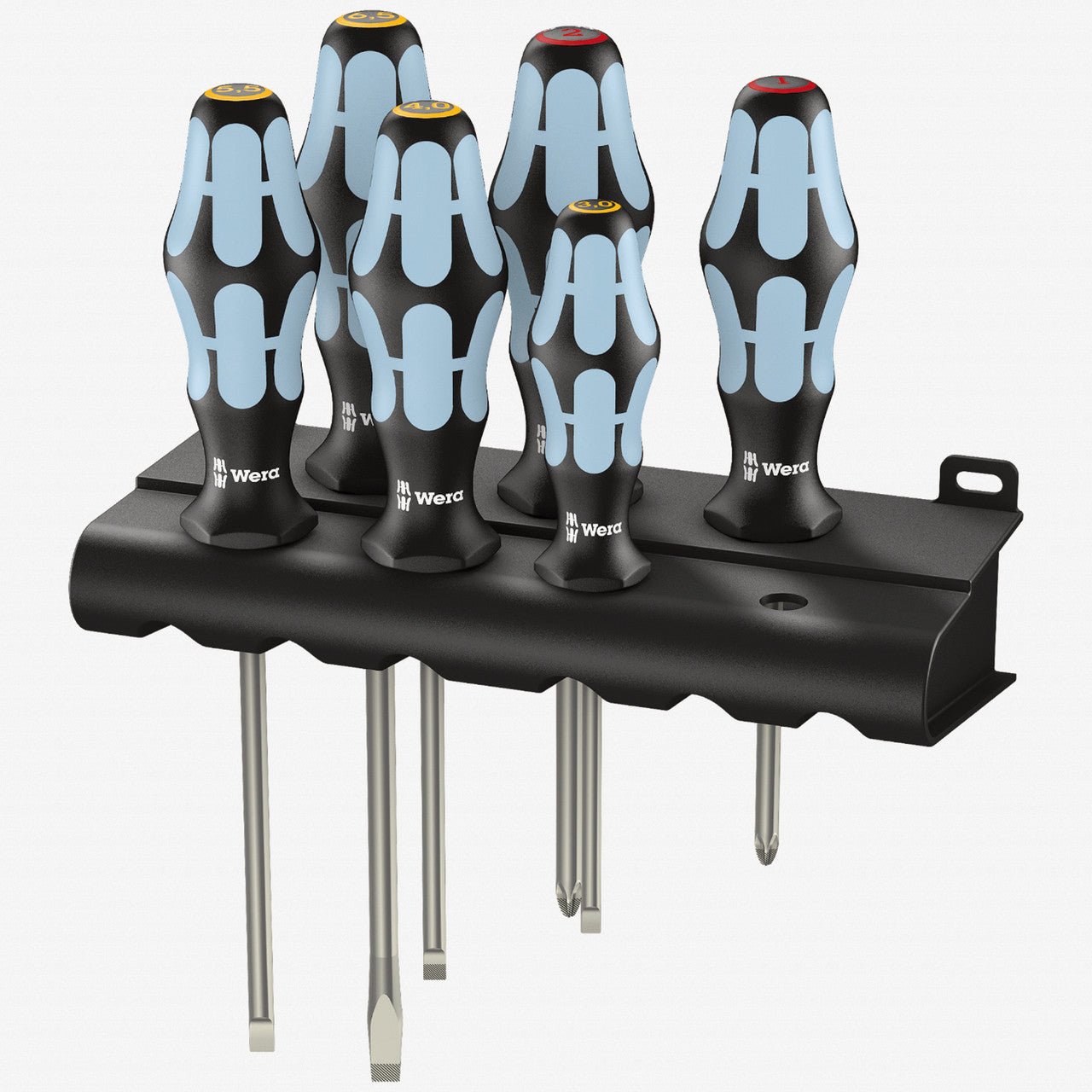 Wera 032060 Stainless Steel Slotted/Phillips Screwdriver Set + Rack - WR032060 - KC Tool