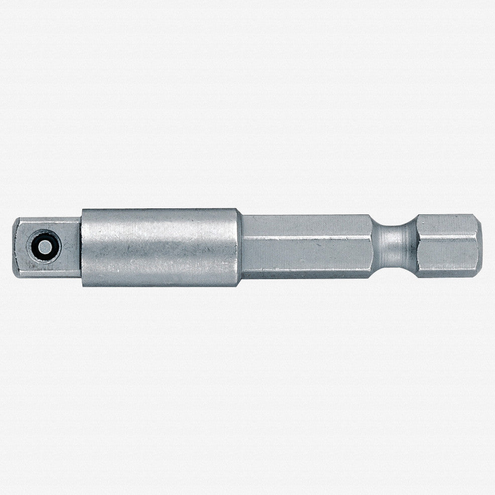 Wera 050210 Male 1/4" Hex to Male 1/4" Square Drive Power Tool Adaptor - 100mm - WR050210 - KC Tool