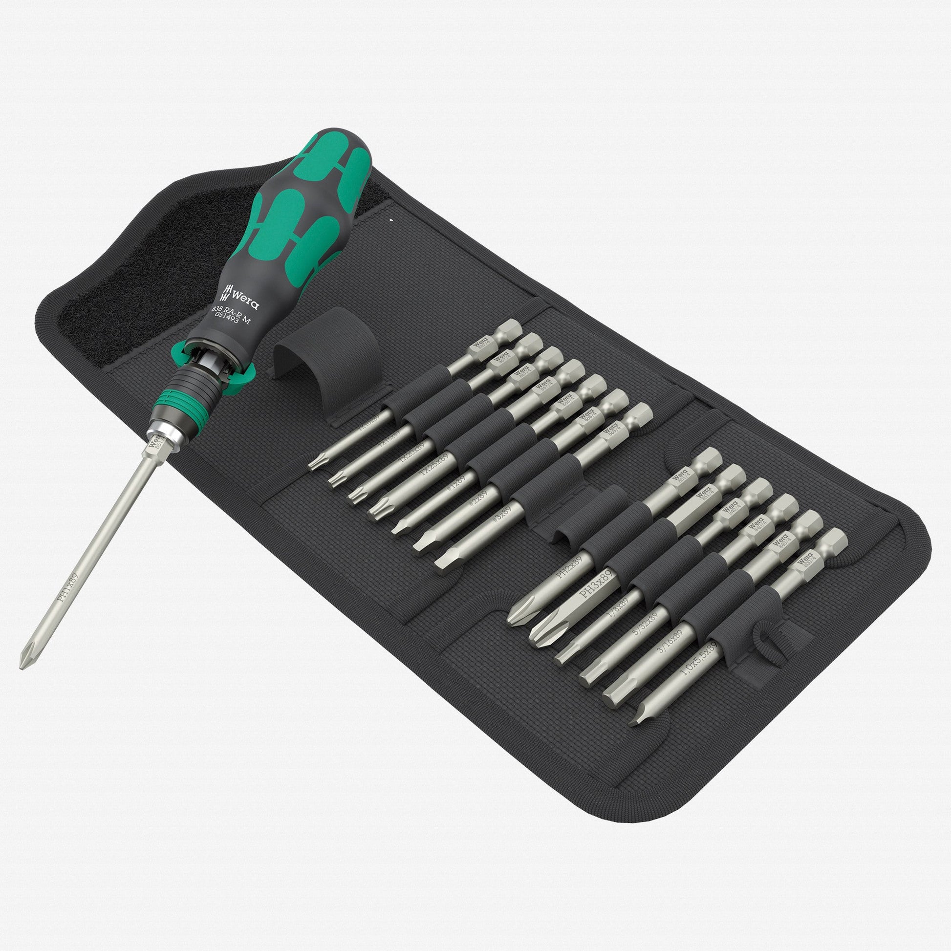 Wera 051066 Kraftform Kompakt 838 RA-R M Imperial Set 1, 15 Pieces - WR051066 - KC Tool