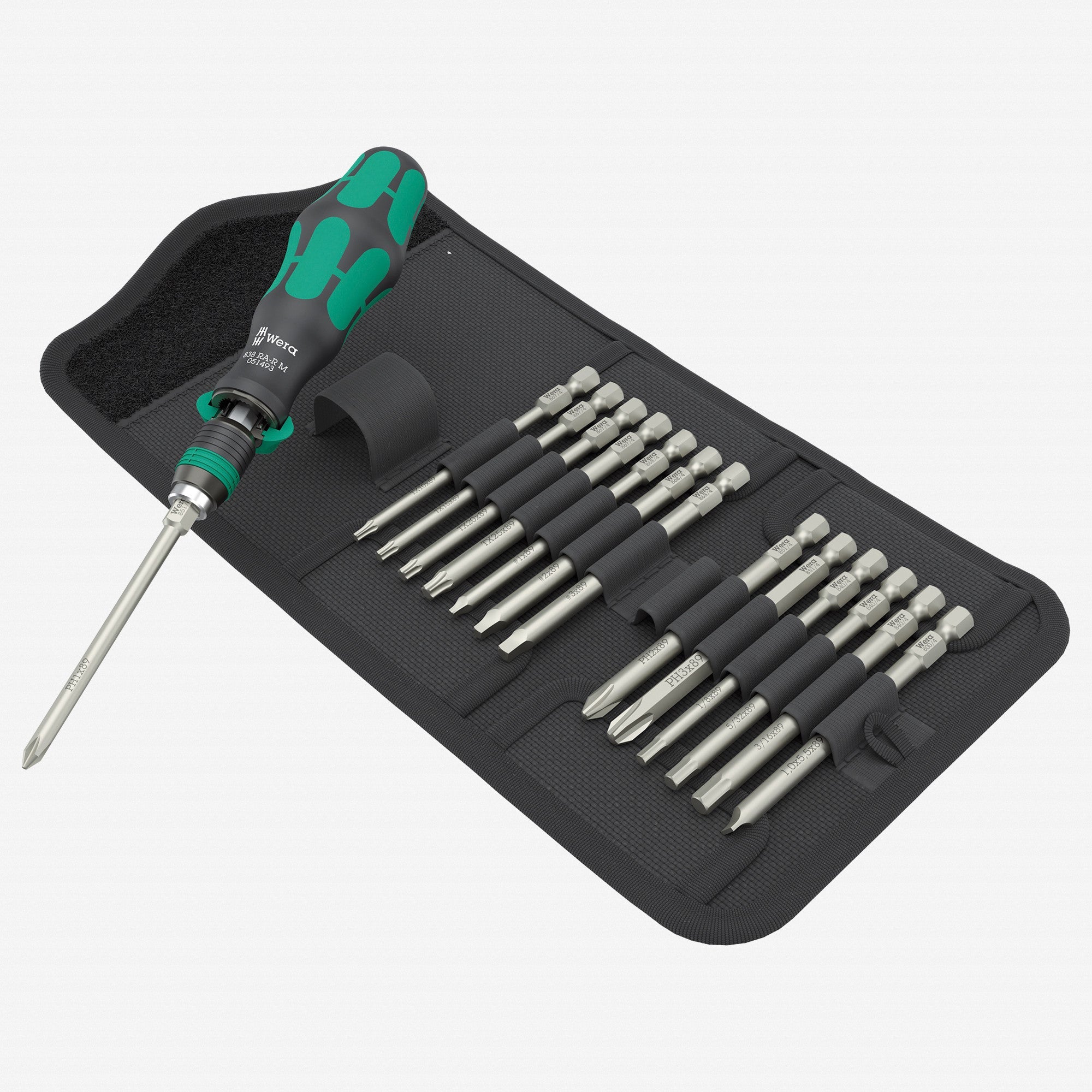 Wera 051066 Kraftform Kompakt 838 RA-R M Imperial Set 1, 15 Pieces - WR051066 - KC Tool