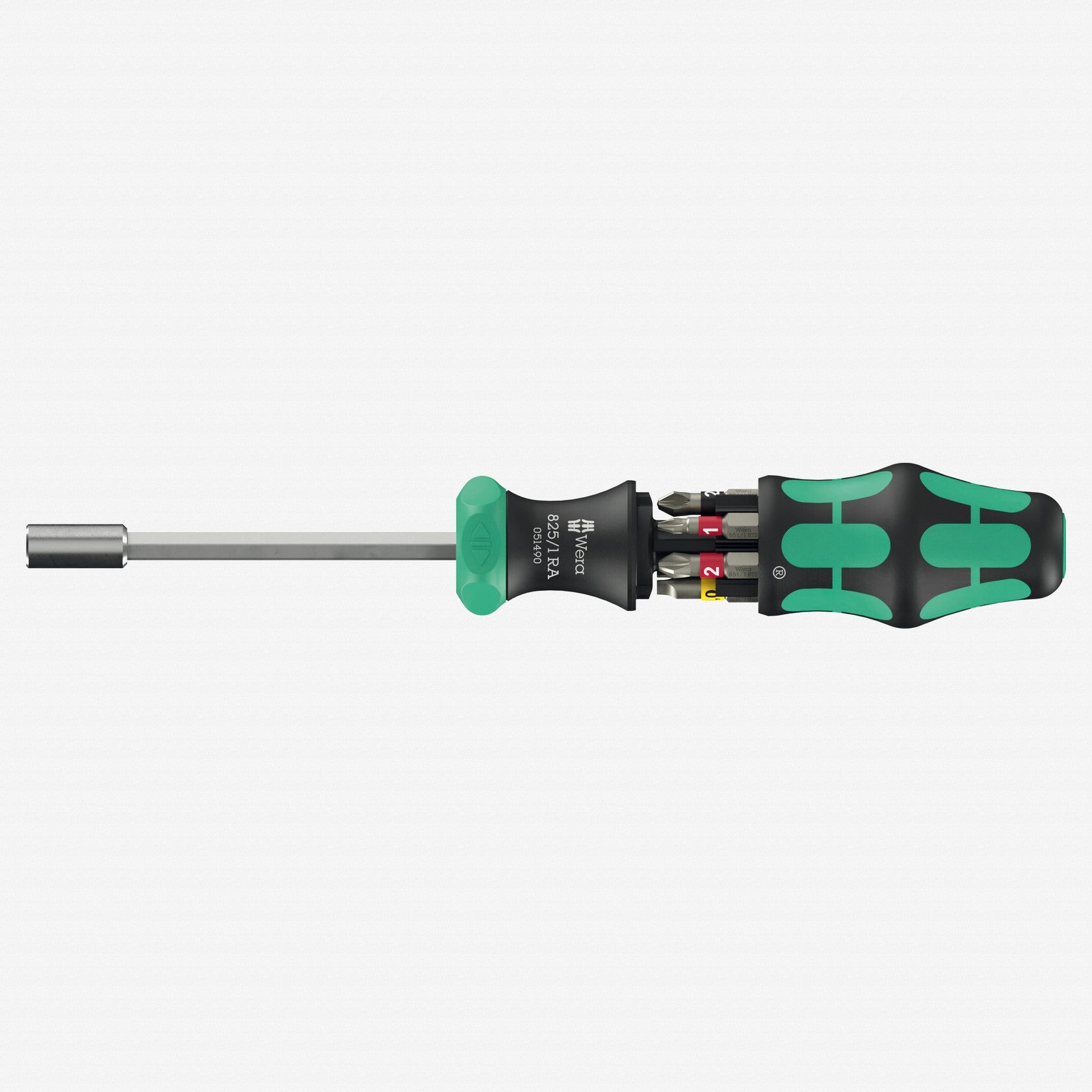 Wera 051517 Kraftform Kompakt 27 RA 1 Ratcheting Bitholder, 7 PIeces - WR051517 - KC Tool