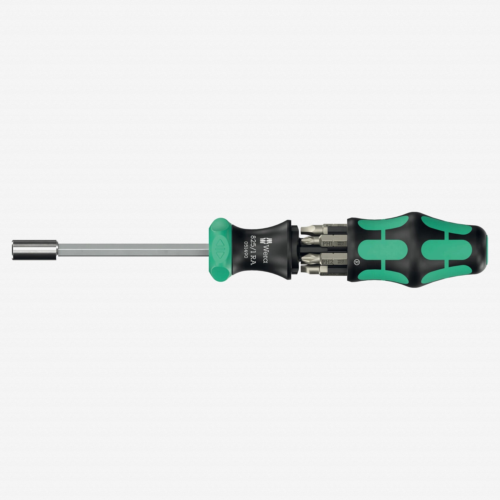 Wera 051518 Kraftform Kompakt 27 RA 2 Ratcheting Bitholder, 7 Pieces - WR051518 - KC Tool