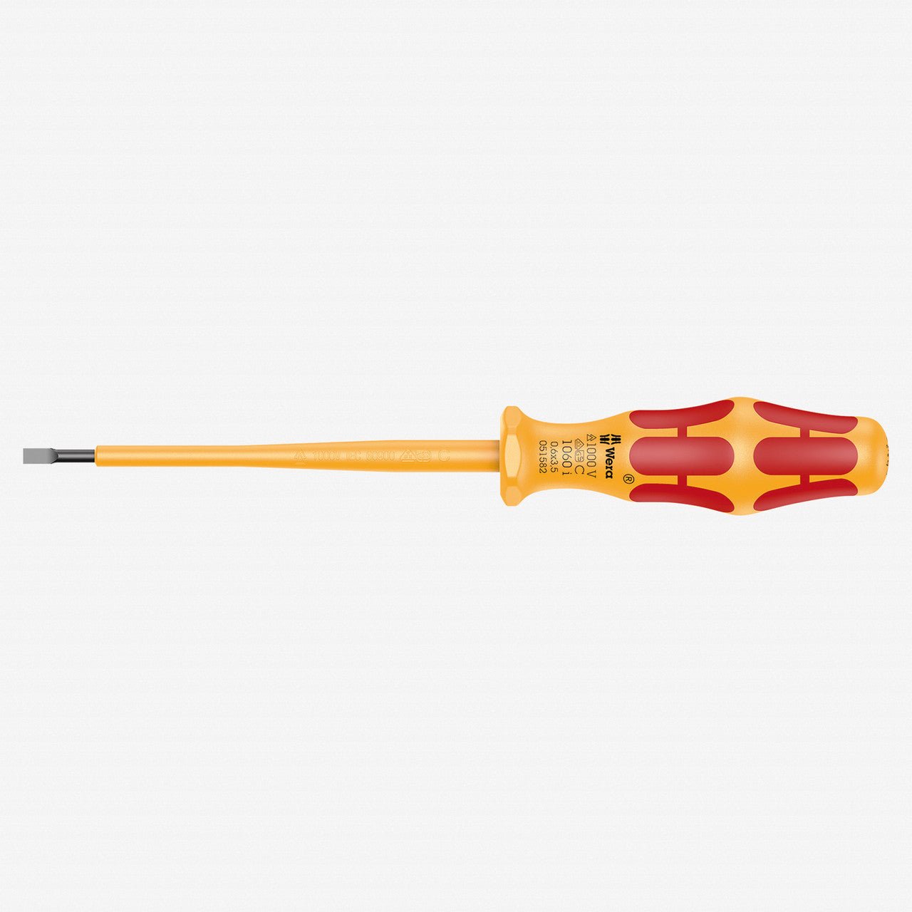 Wera 051582 Kraftform VDE Slotted Screwdriver, 3.5 x 100mm - WR051582 - KC Tool