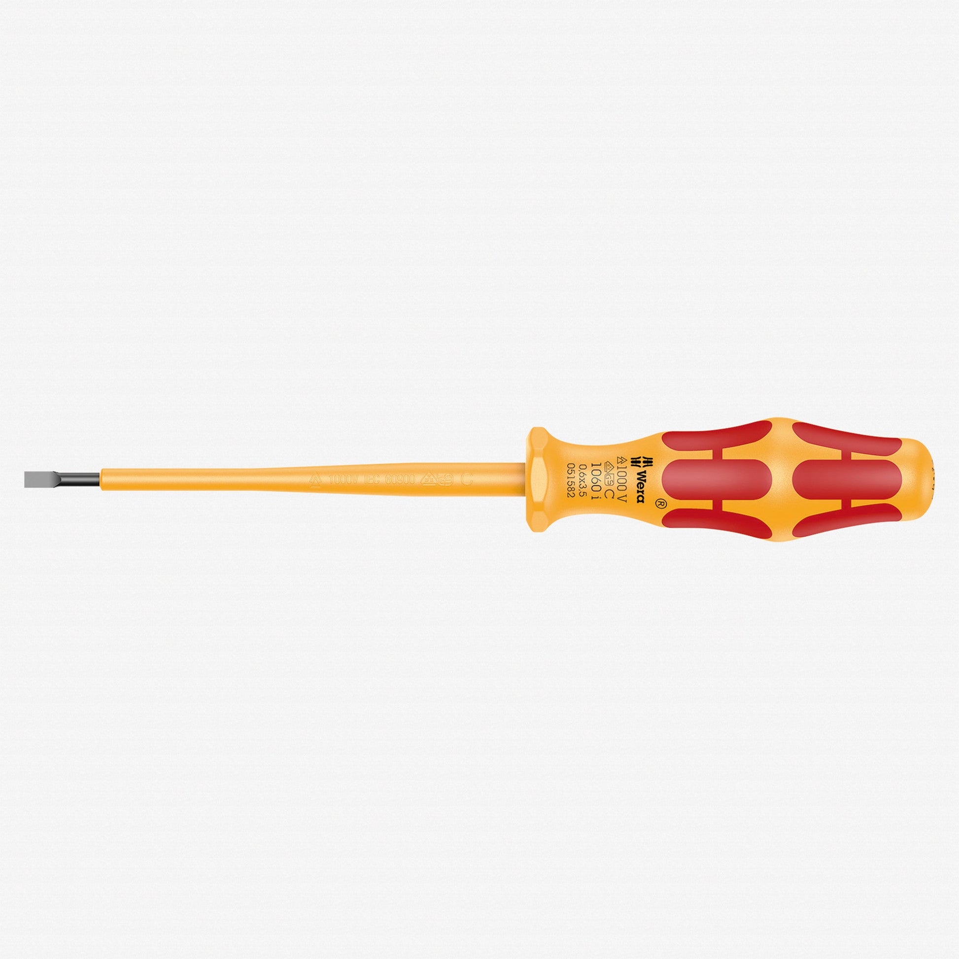 Wera 051582 Kraftform VDE Slotted Screwdriver, 3.5 x 100mm - WR051582 - KC Tool