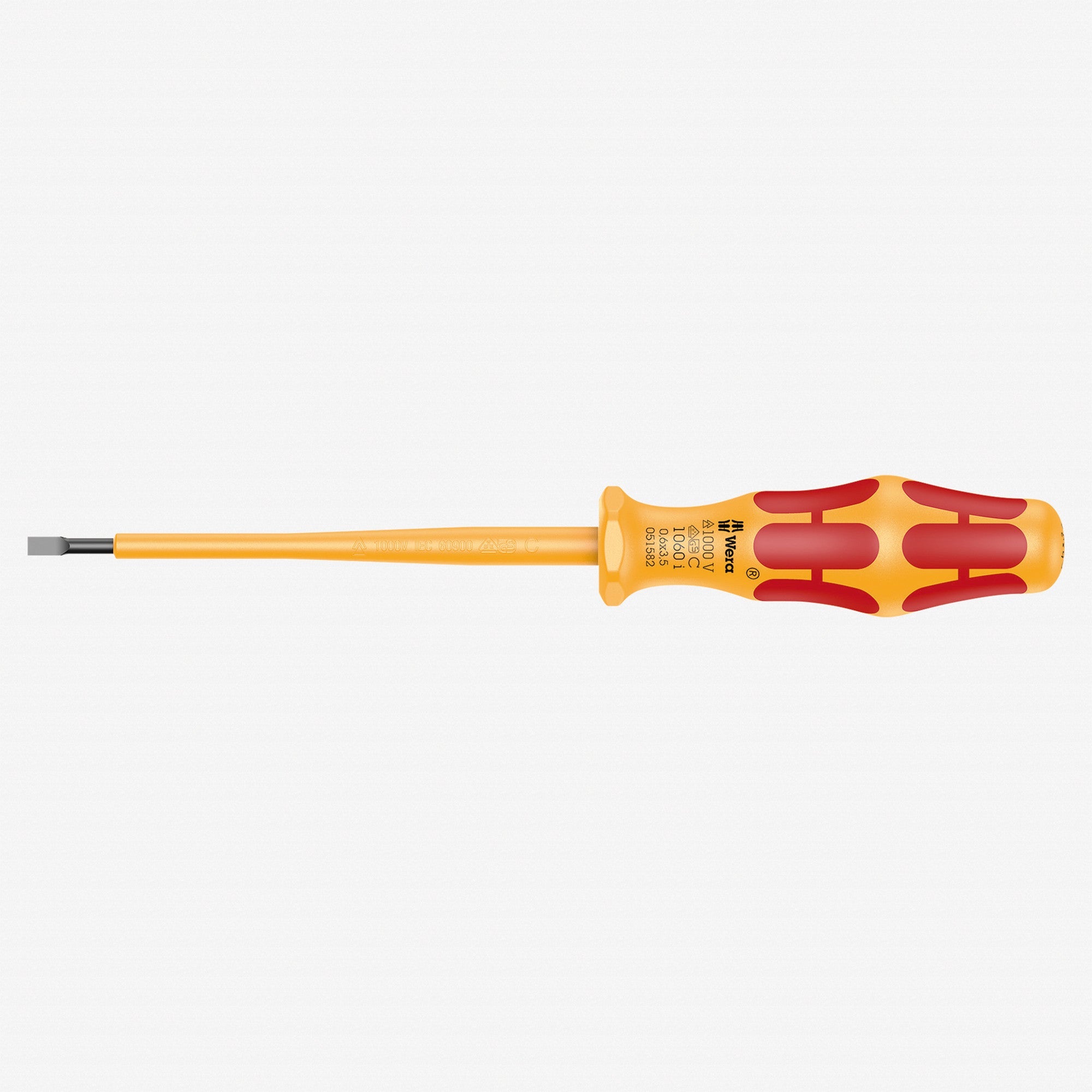 Wera 051582 Kraftform VDE Slotted Screwdriver, 3.5 x 100mm - WR051582 - KC Tool