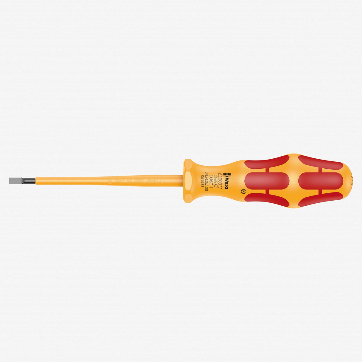 Wera 051583 Kraftform VDE Slotted Screwdriver, 4.0 x 100mm - WR051583 - KC Tool