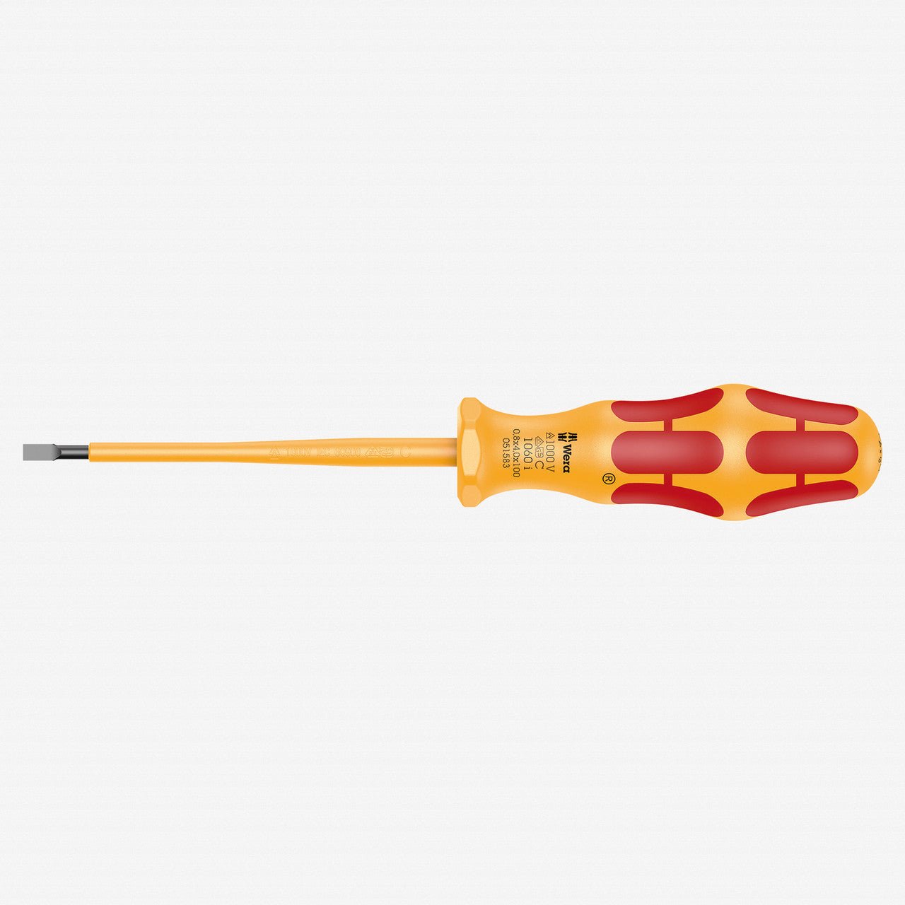 Wera 051583 Kraftform VDE Slotted Screwdriver, 4.0 x 100mm - WR051583 - KC Tool
