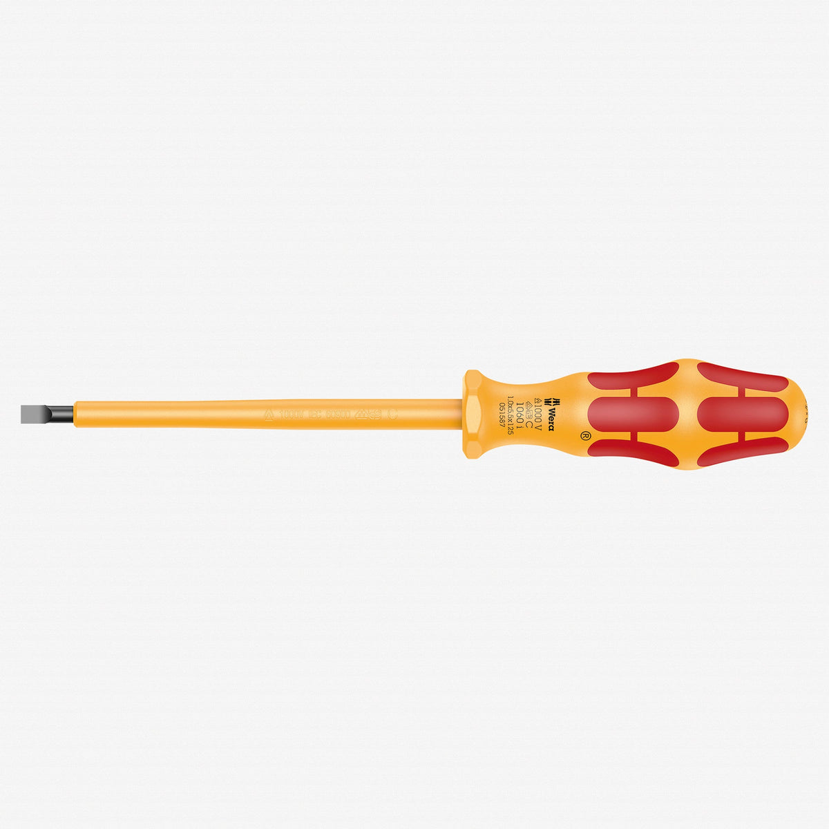 Wera 051587 Kraftform VDE Slotted Screwdriver, 5.5 x 125mm - WR051587 - KC Tool
