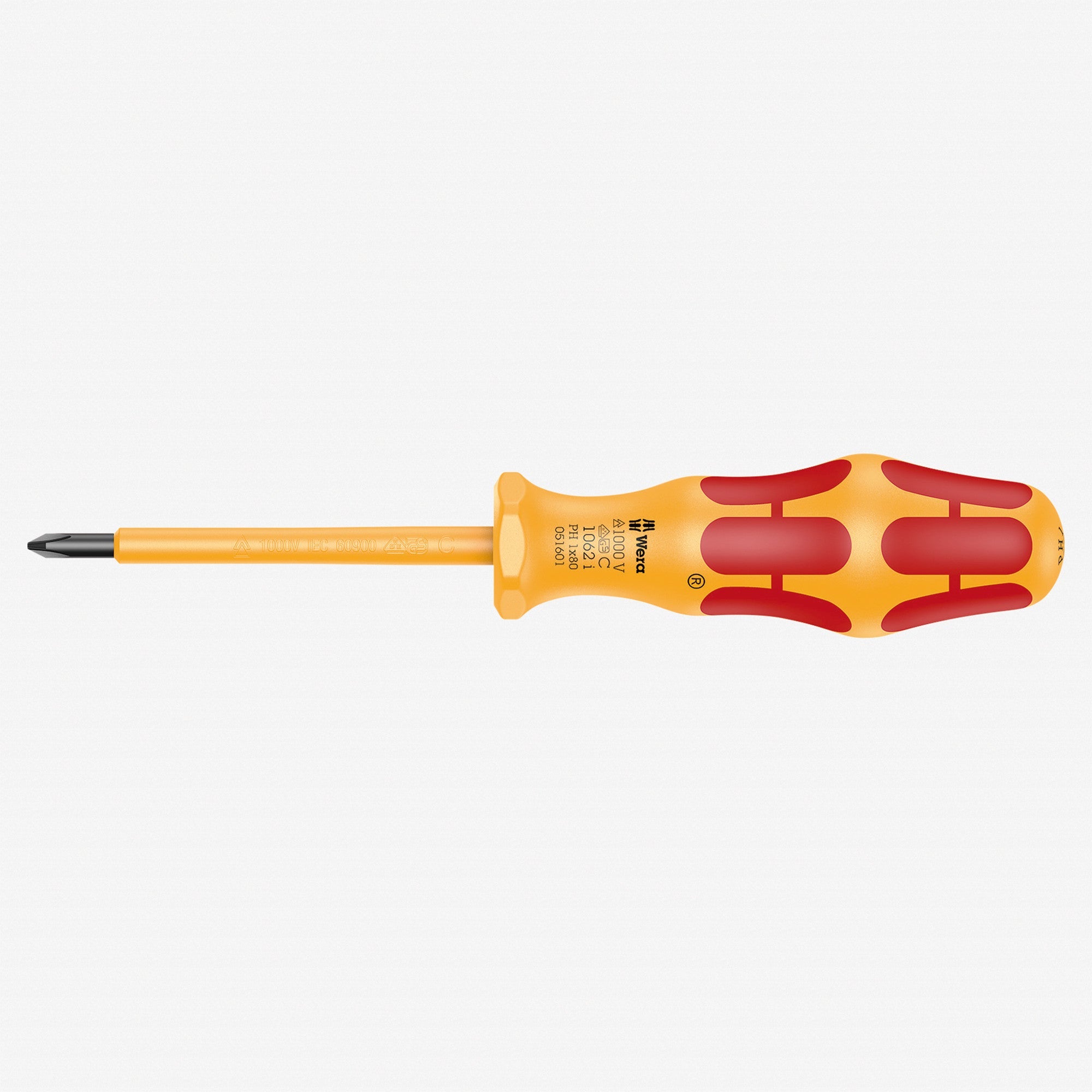 Wera 051601 Kraftform VDE Phillips Screwdriver, 1 x 80mm - WR051601 - KC Tool