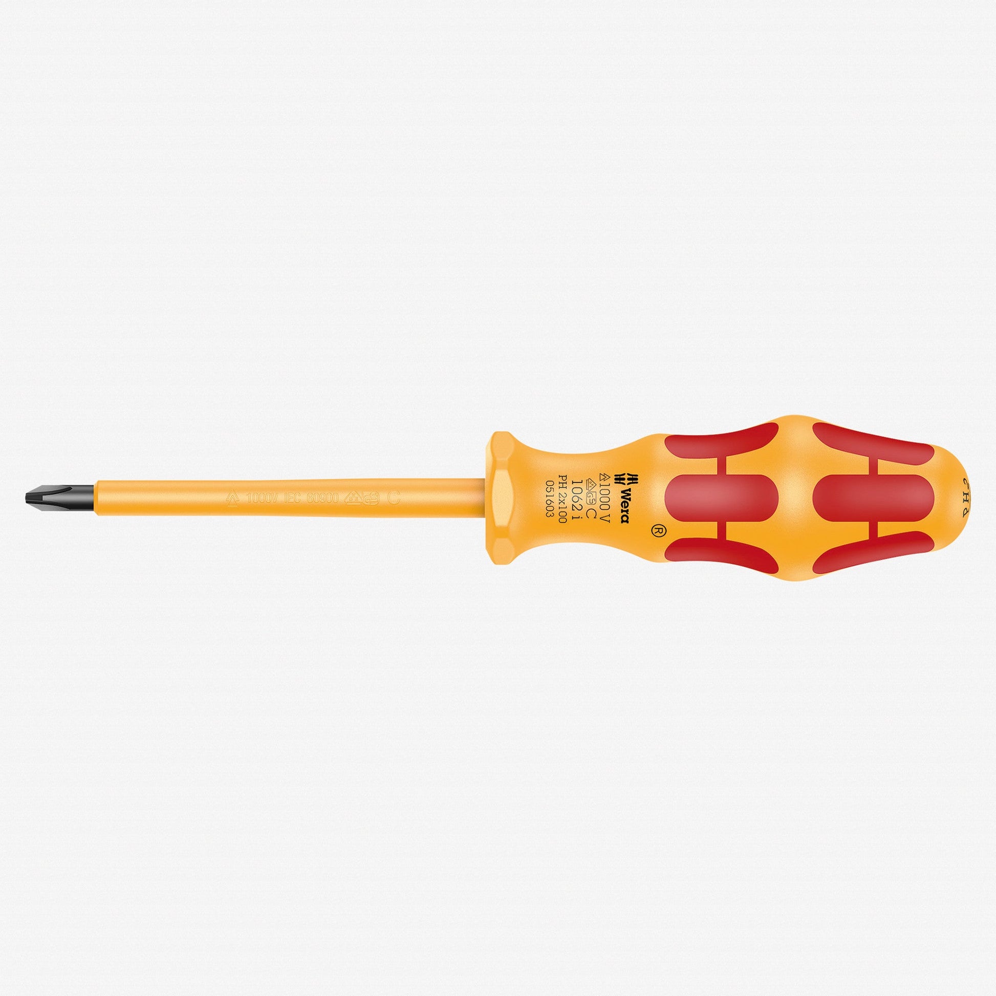 Wera 051603 Kraftform VDE Phillips Screwdriver, 2 x 100mm - WR051603 - KC Tool