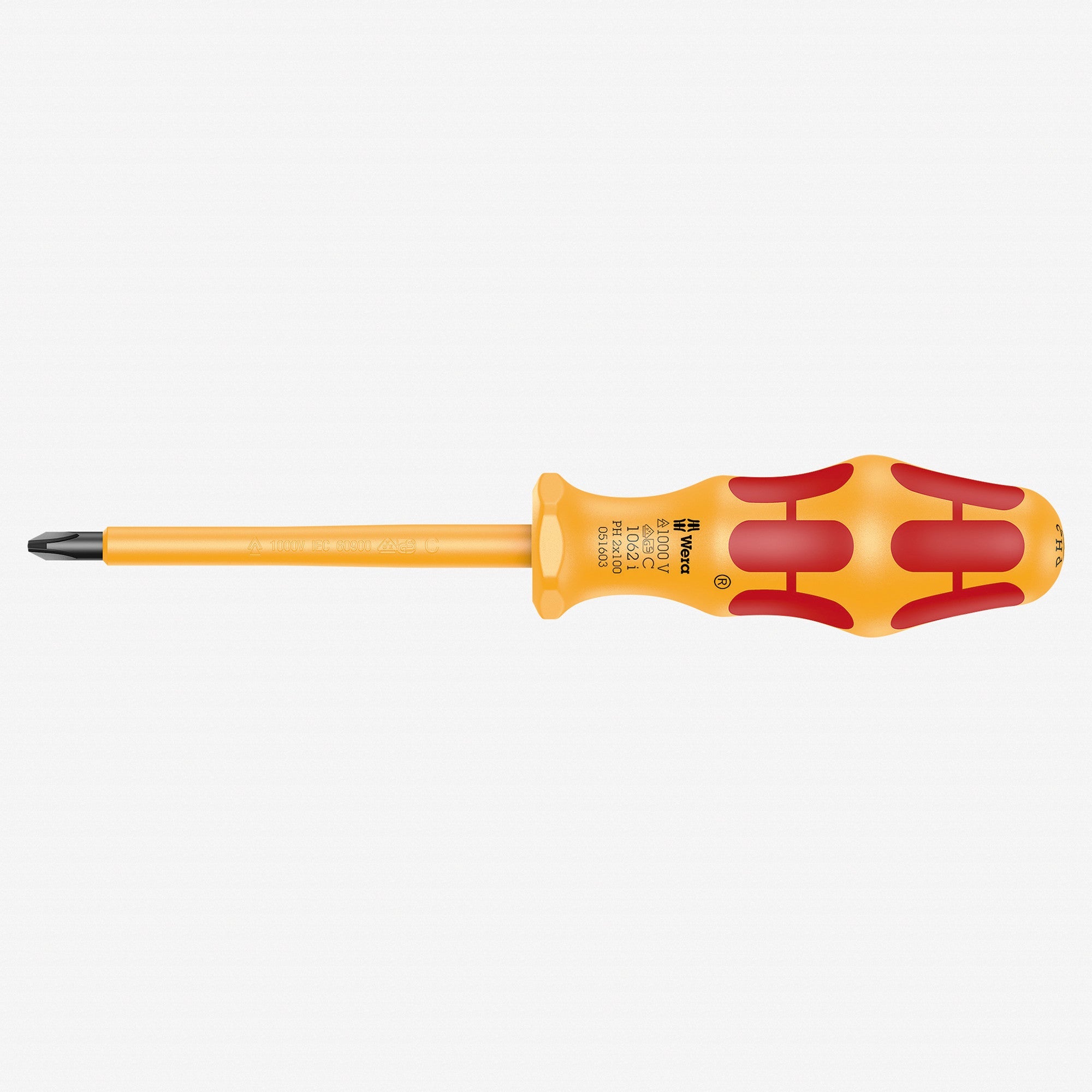Wera 051603 Kraftform VDE Phillips Screwdriver, 2 x 100mm - WR051603 - KC Tool