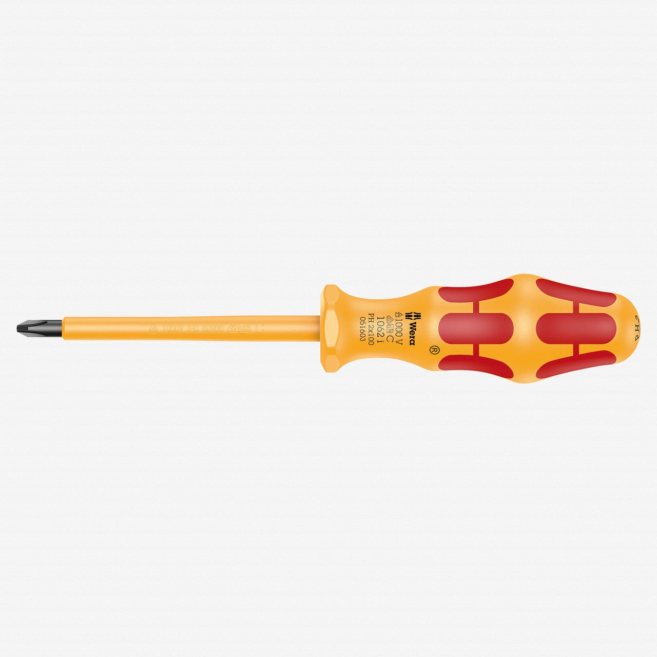 Wera 051603 Kraftform VDE Phillips Screwdriver, 2 x 100mm - WR051603 - KC Tool