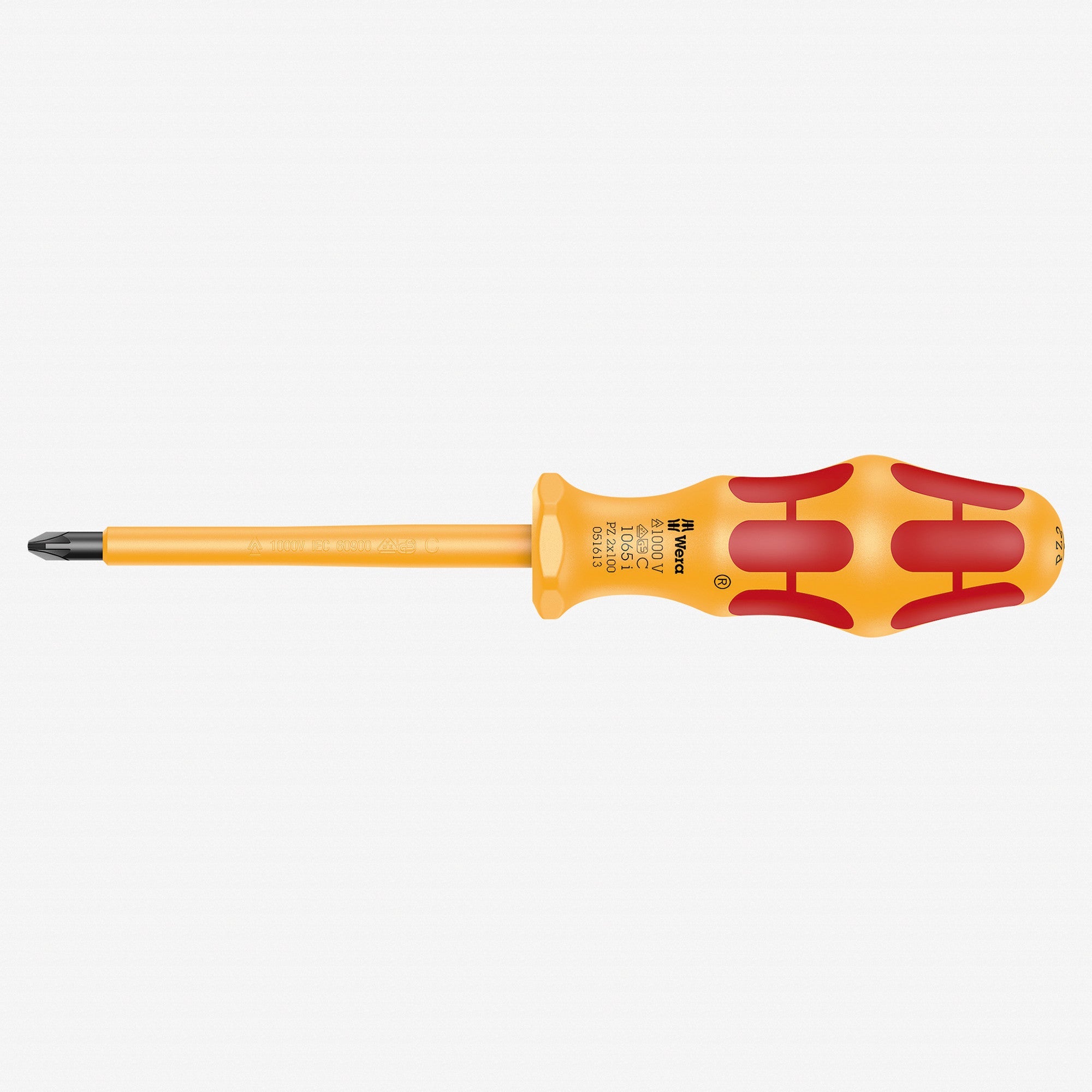 Wera 051613 Kraftform VDE Pozidriv Screwdriver, 2 x 100mm - WR051613 - KC Tool