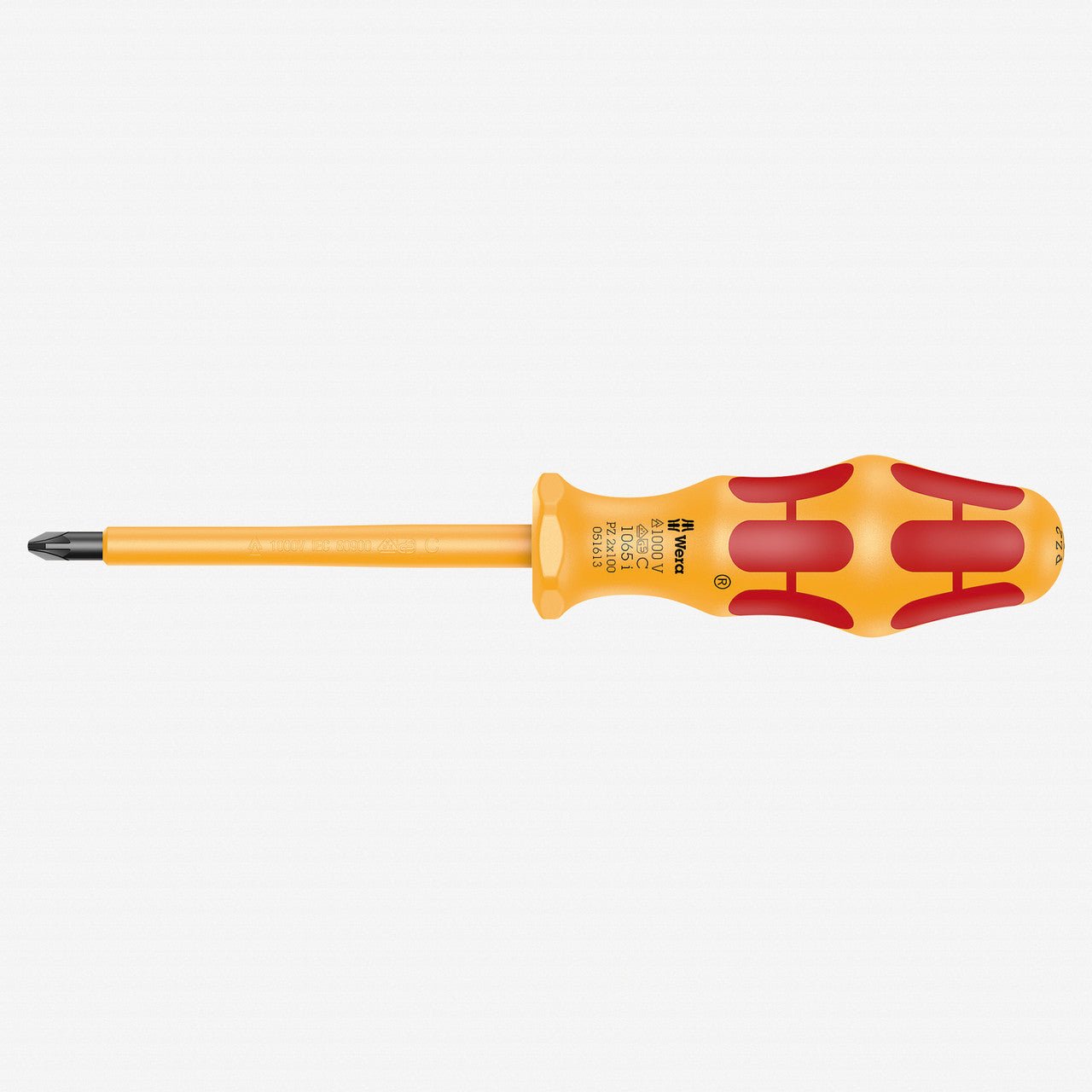 Wera 051613 Kraftform VDE Pozidriv Screwdriver, 2 x 100mm - WR051613 - KC Tool