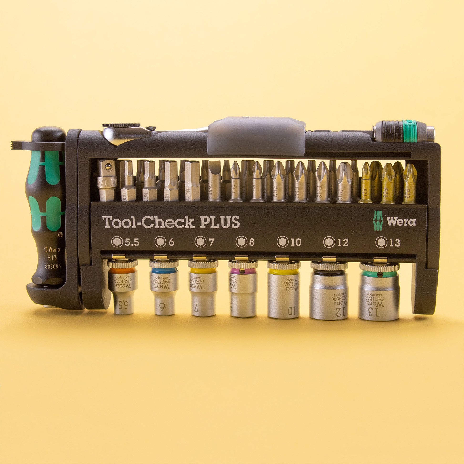 Wera 056490 Tool-Check Plus Bit Ratchet Set with Sockets - Metric - WR056490 - KC Tool